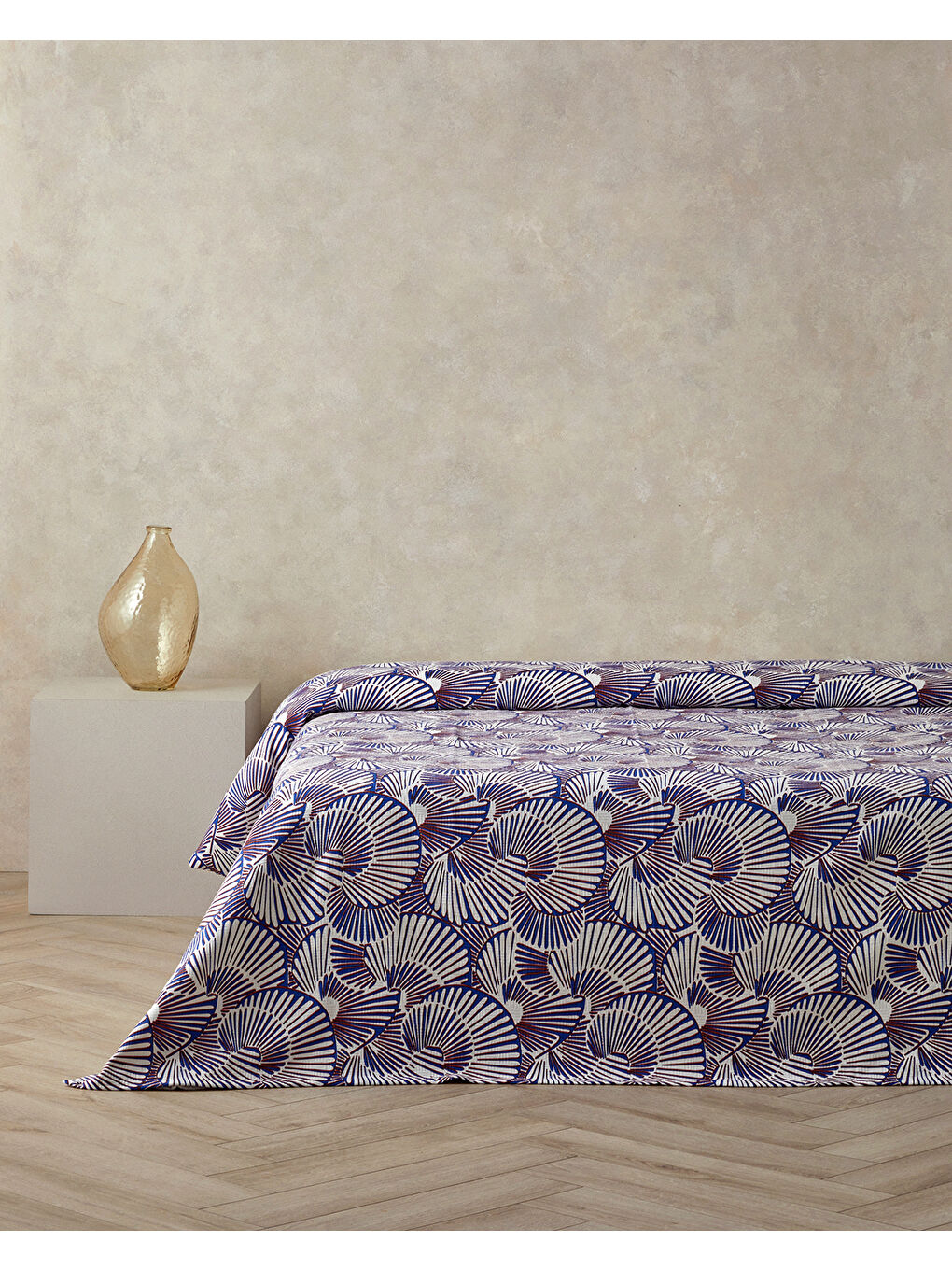 Marine Mosaic Tek Kişilik Pike Lacivert-Turuncu