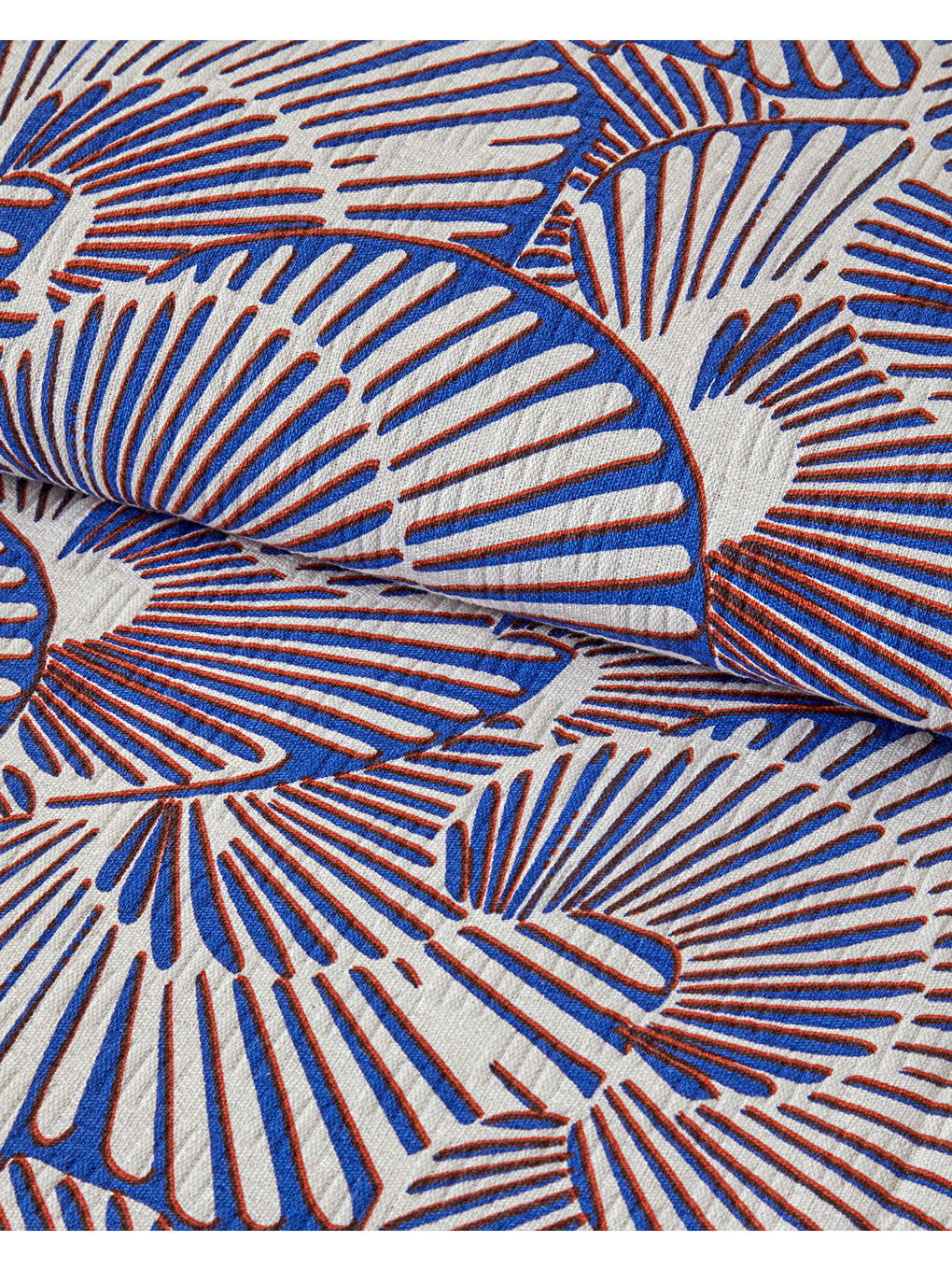 Marine Mosaic Tek Kişilik Pike Lacivert-Turuncu-1