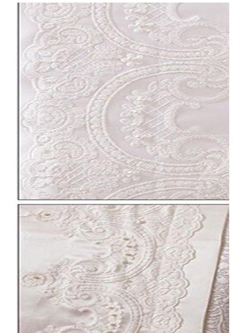 Karışık Çeyizdiyarı Fransız Güpürlü Diana Pike Takımı Krem-1