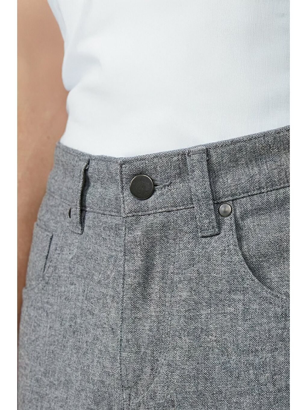 Giotelli Gri Dokuma Kumaş Normal Bel Standart Boy Erkek Pantolon-2