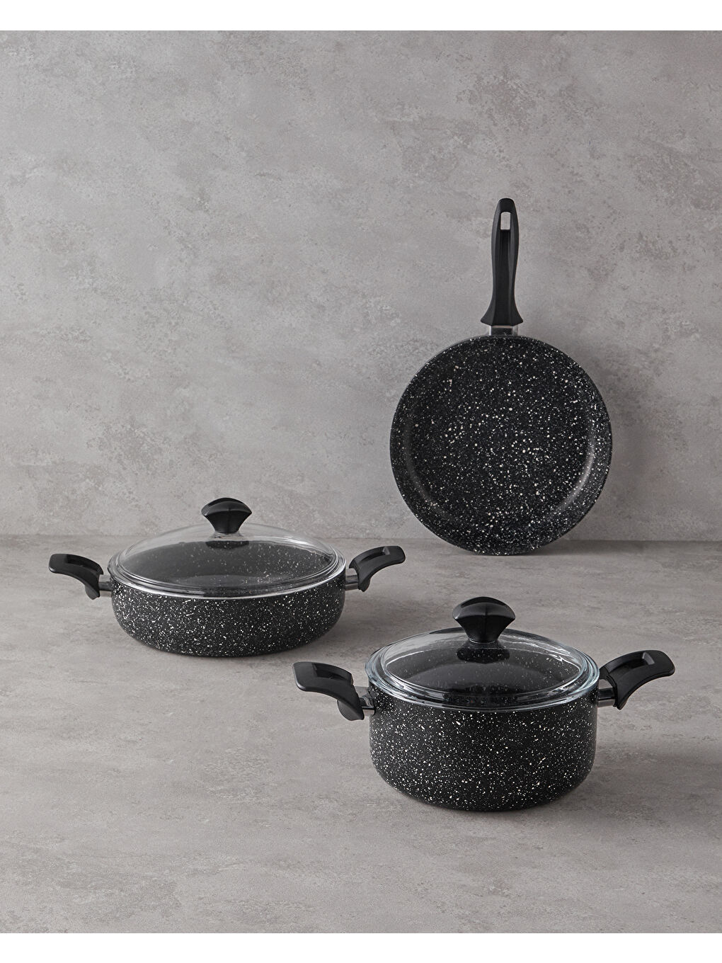 English Home Granada Granit Tencere Seti Siyah