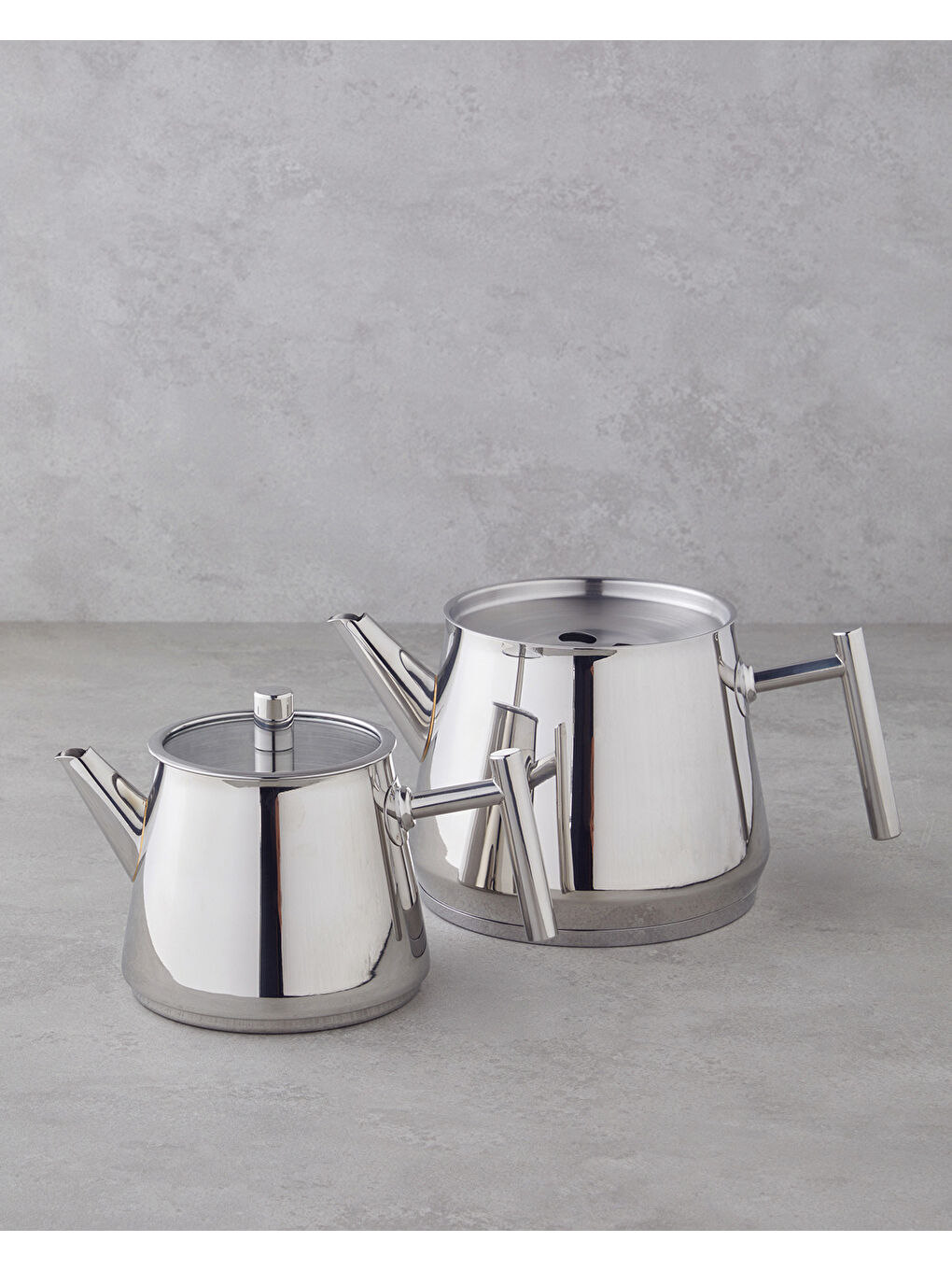 English Home Gri New Aden Çelik Çaydanlık 1,25 L- 2,50 L Silver - 1