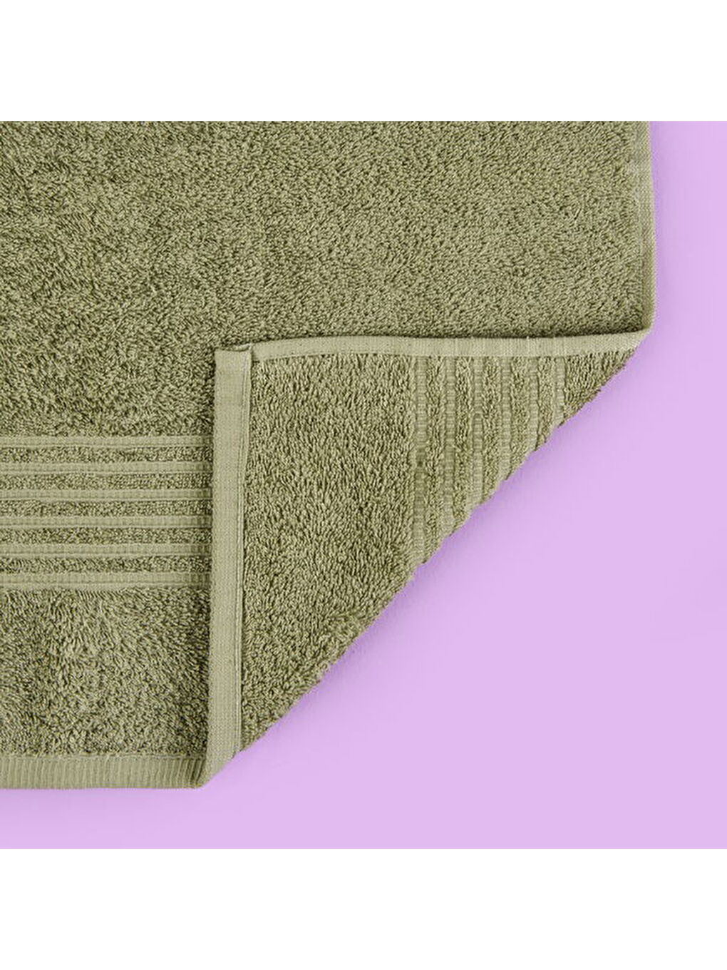 Soft Samantha Yüz Havlusu - Haki - 50x100 cm-2