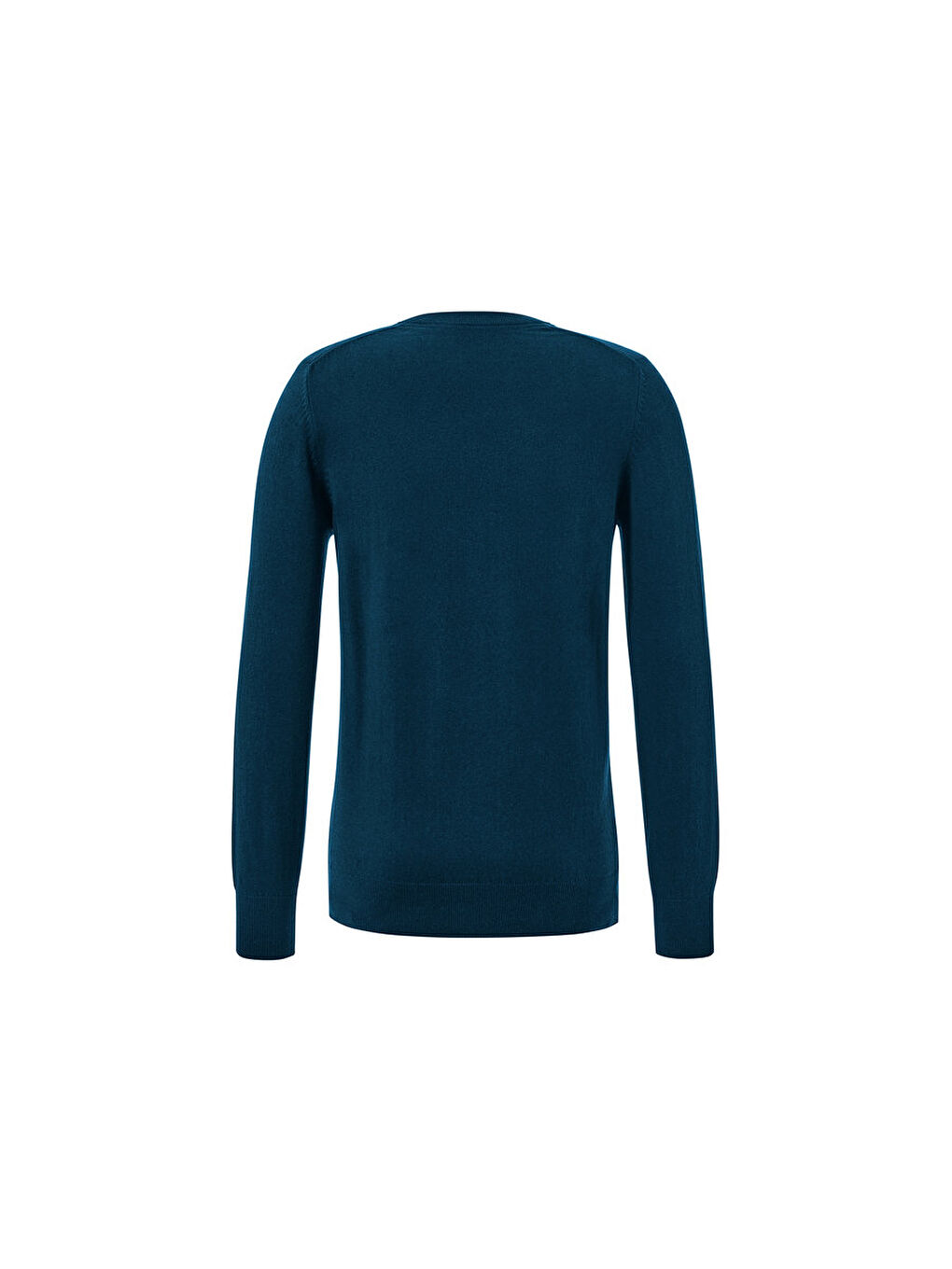 Erkek Kazak, V Yaka, GOTS, Petrol-2