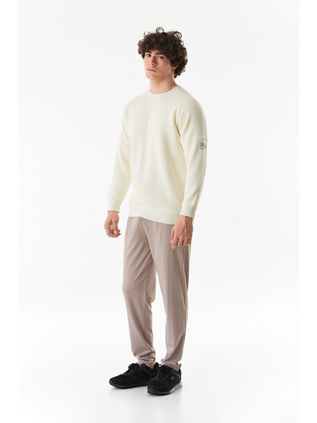 Fullamoda Ekru Basic Bisiklet Yaka Sweatshirt - 3