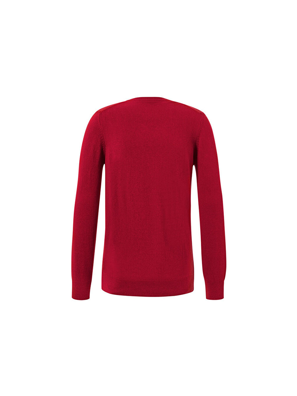 Erkek Kazak, V Yaka, GOTS, Kırmızı-2