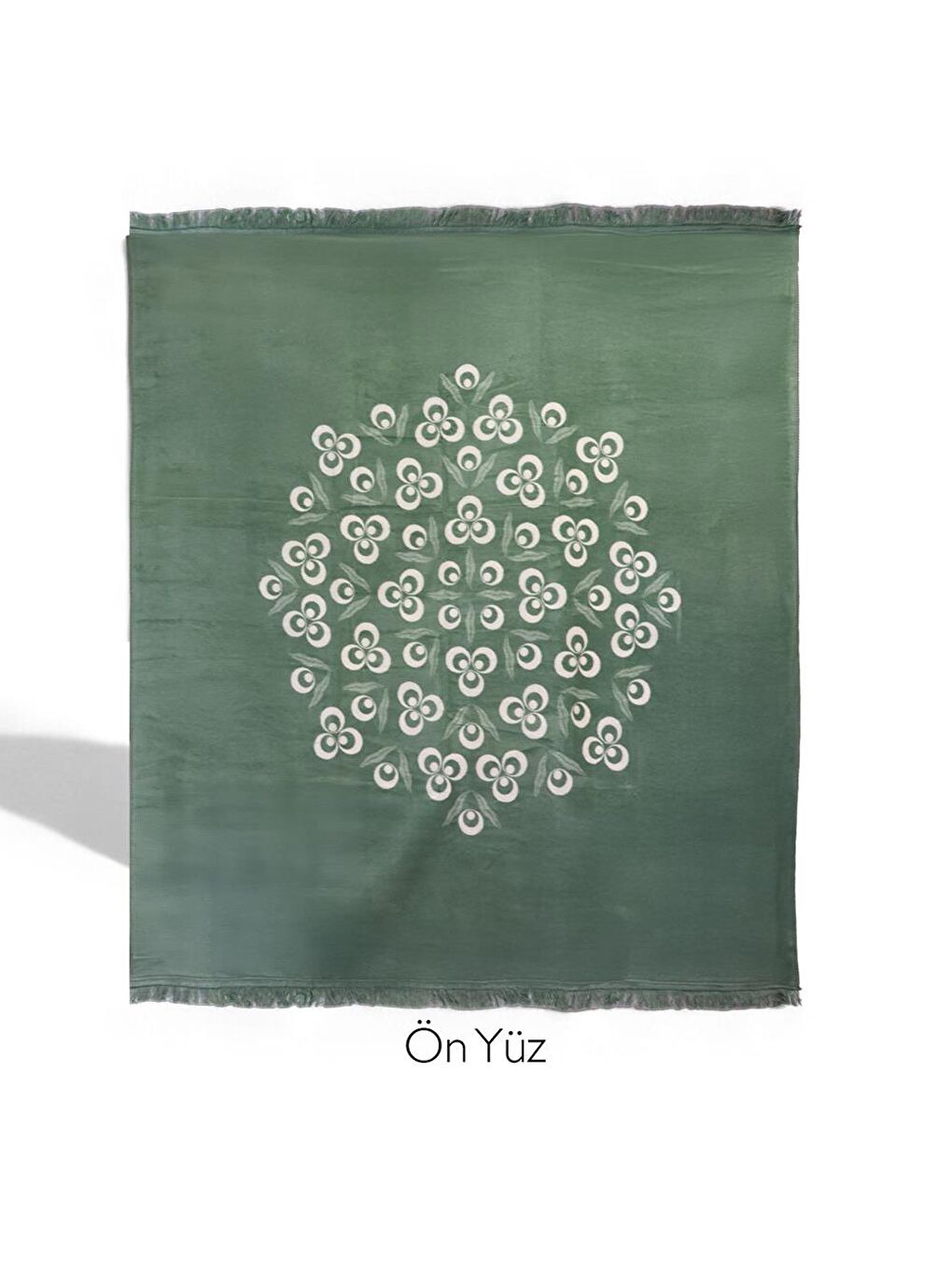 Karışık Çintemani Yeşil Çift Kişilik Battaniye 200 x 220 cm-2