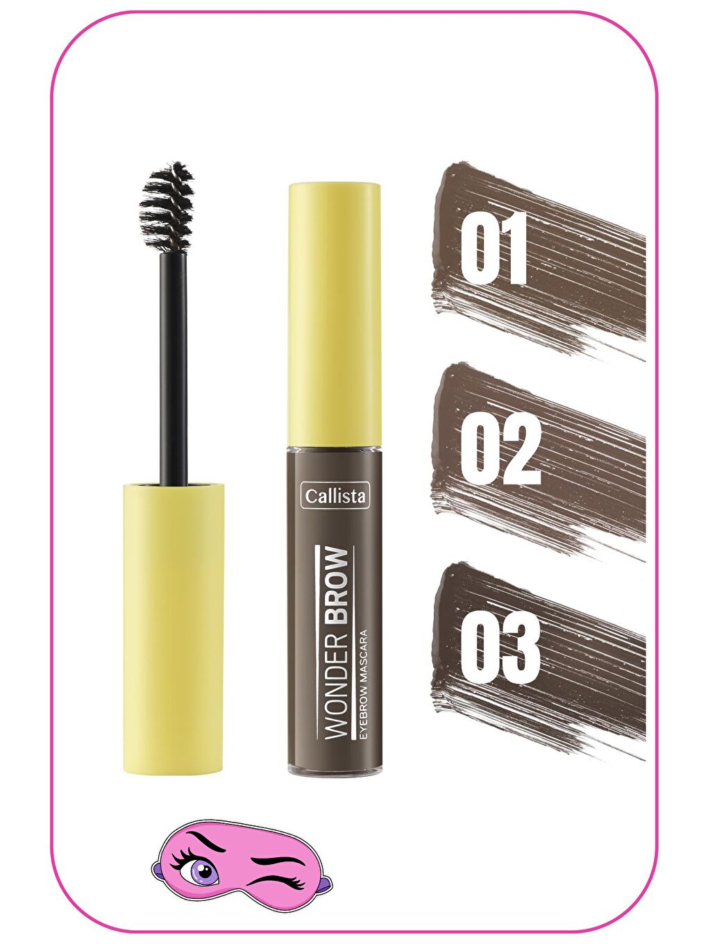 Callista Koyu Kahve Wonder Brow Eyebrow Mascara Kaş Maskarası 03 Koyu Kahve - 2