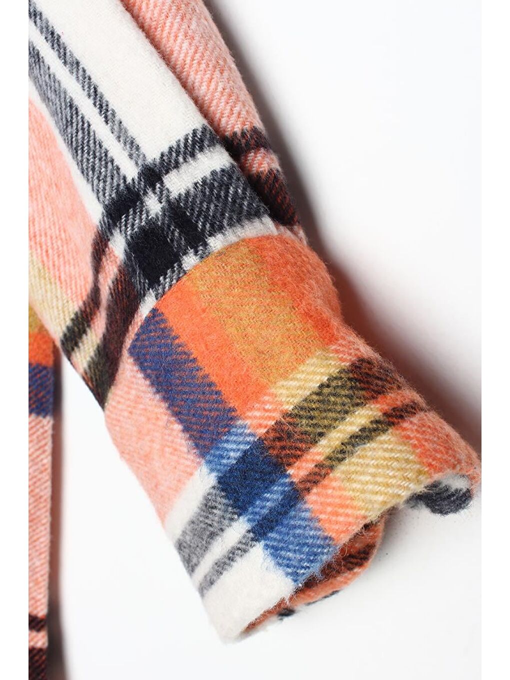 Turuncu Oranj-Ekru-Rahat Kalıp Gömlek Tunik-5