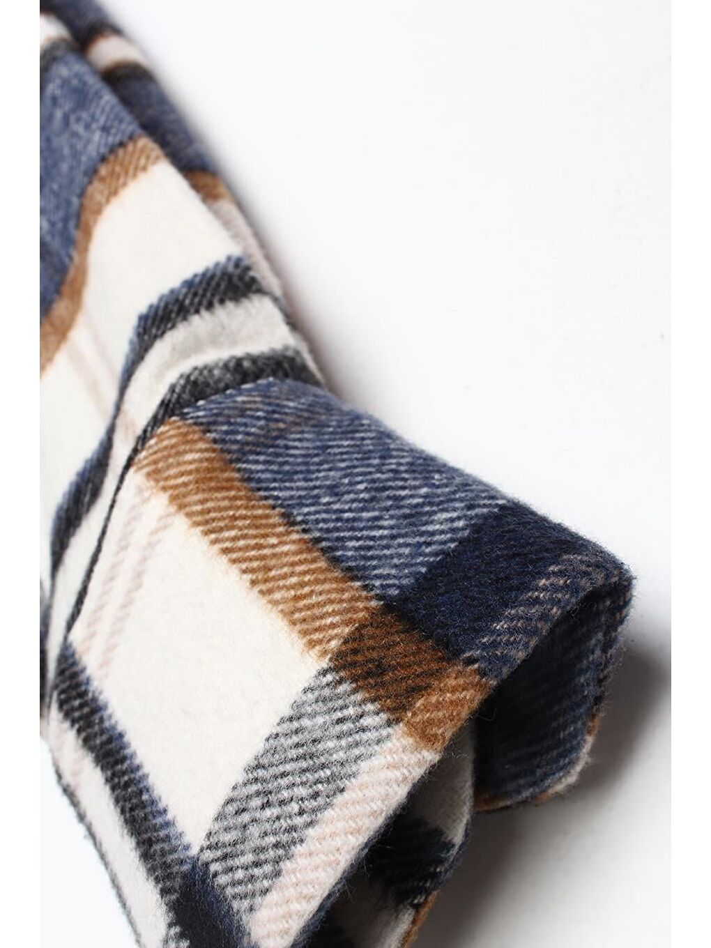 İndigo-Ekru-Rahat Kalıp Gömlek Tunik-6