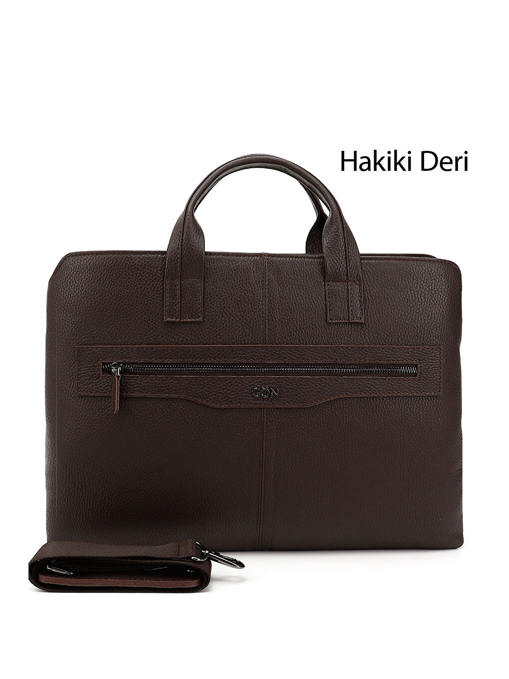 Kahverengi Unisex ORTA KAHVERENGİ Hakiki Deri Notebook Ve Evrak Çantası-3