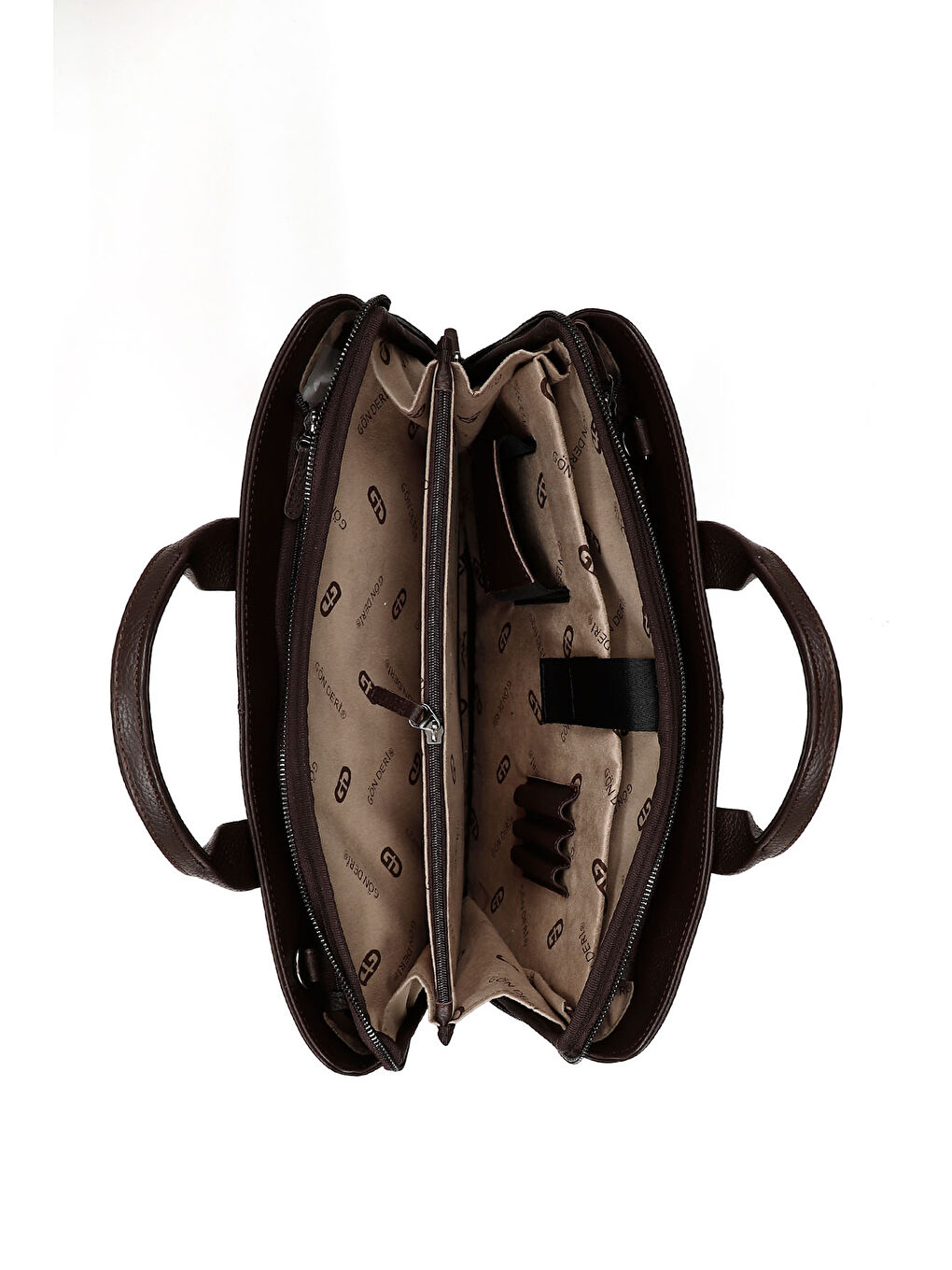 Kahverengi Unisex ORTA KAHVERENGİ Hakiki Deri Notebook Ve Evrak Çantası-4