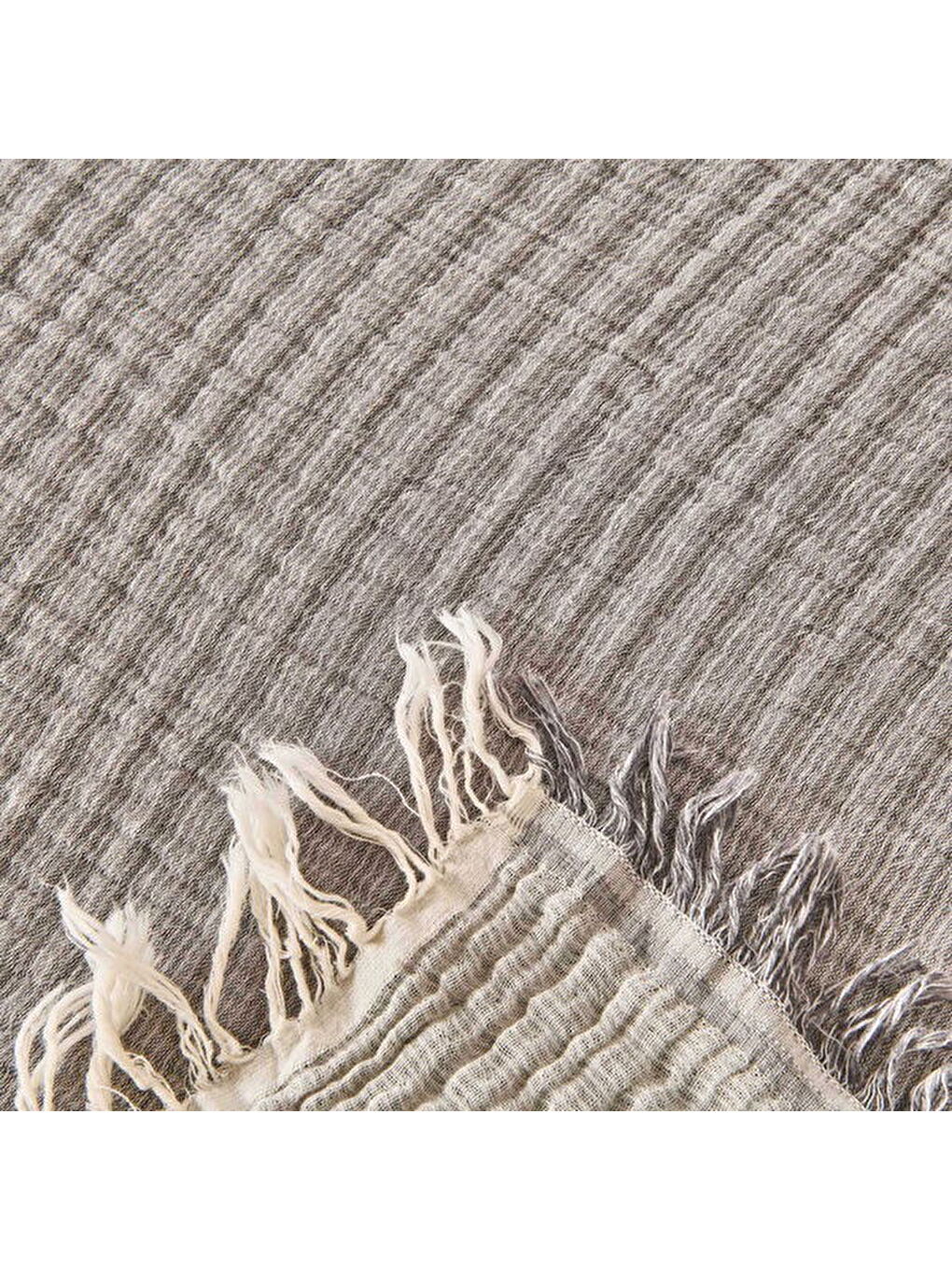 Soft Hevin Çift Kişilik Yatak Örtüsü - Antrasit - 220x240 cm-2