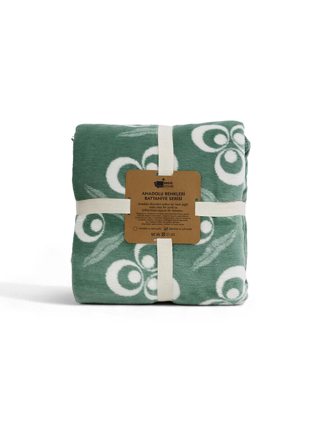 Çintemani Yeşil Tek Kişilik Battaniye 150 x 200 cm