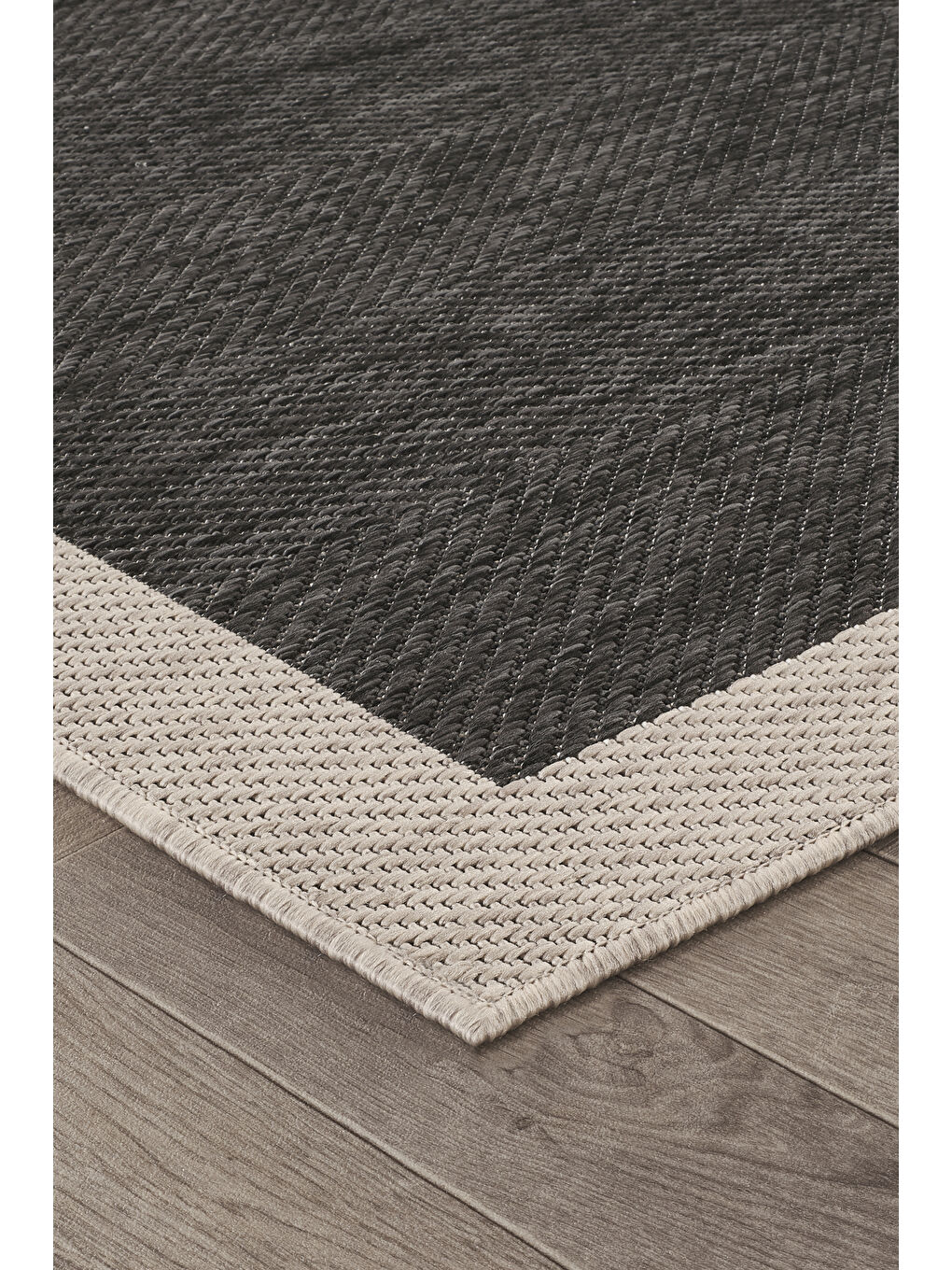 Sisalux 3089 Antrasit Sisal Dokuma Jüt Kilim Hav Toz Vermez Halı Salon Mutfak Oda Halısı-120x180-4