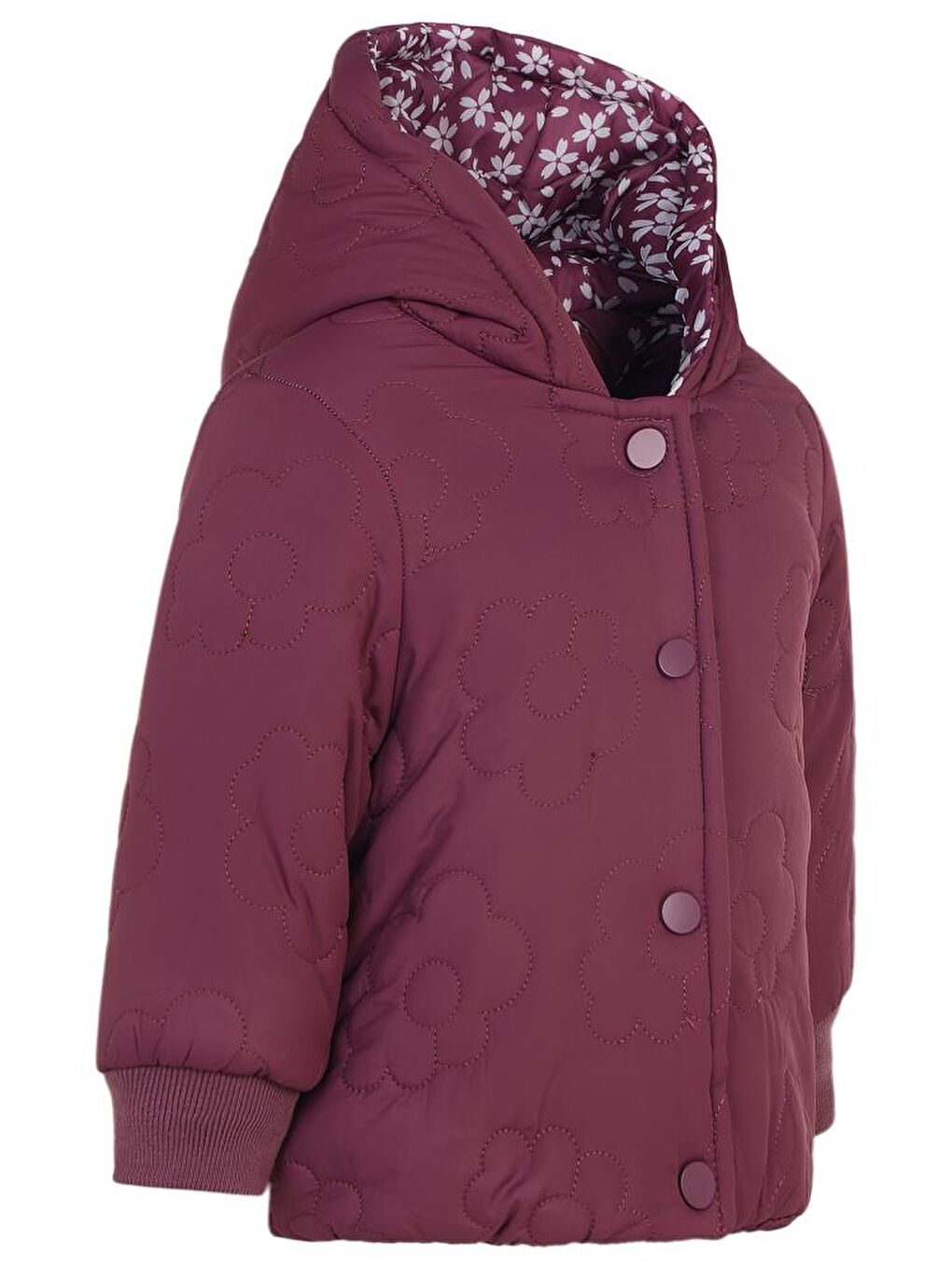Pembe Baby Çiçek Kapitone 6-18 Ay Mont - Lila 18-24 Ay-2