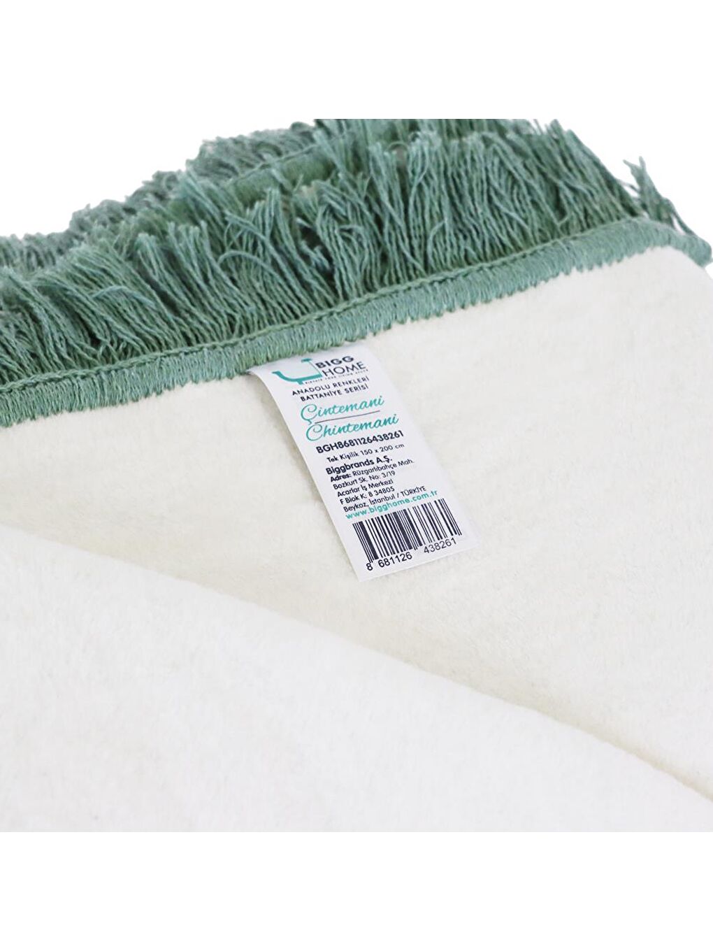 Çintemani Yeşil Tek Kişilik Battaniye 150 x 200 cm-3