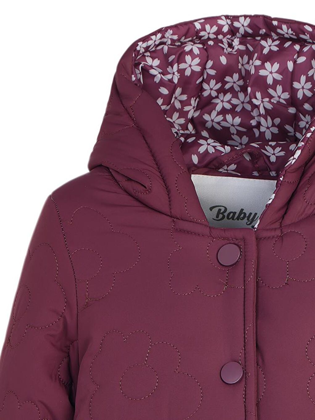 Pembe Baby Çiçek Kapitone 6-18 Ay Mont - Lila 18-24 Ay-3