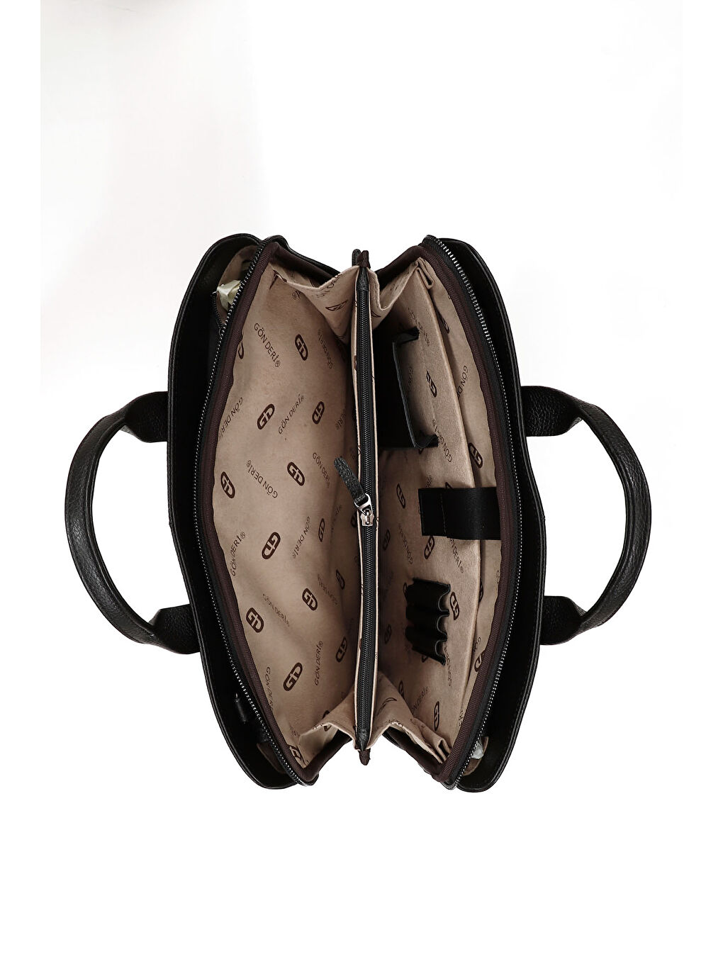 Mor Unisex ZÜMRÜT-SİYAH Hakiki Deri Notebook Ve Evrak Çantası-4