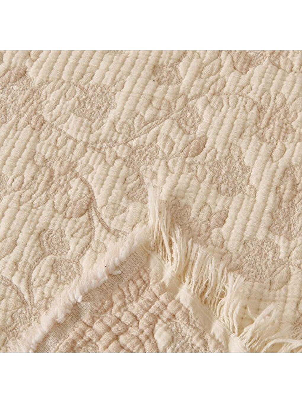 Soft Selimi Tek Kişilik Yatak Örtüsü Seti - Bej - 160x220 cm-3