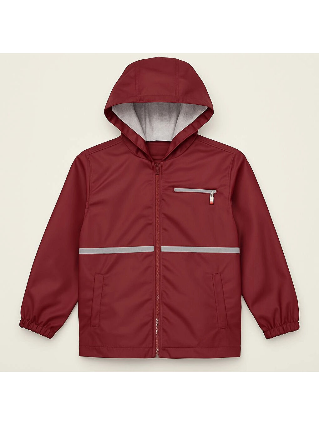 Bordo Reflektörlü Erkek Çocuk Yağmurluk 2675