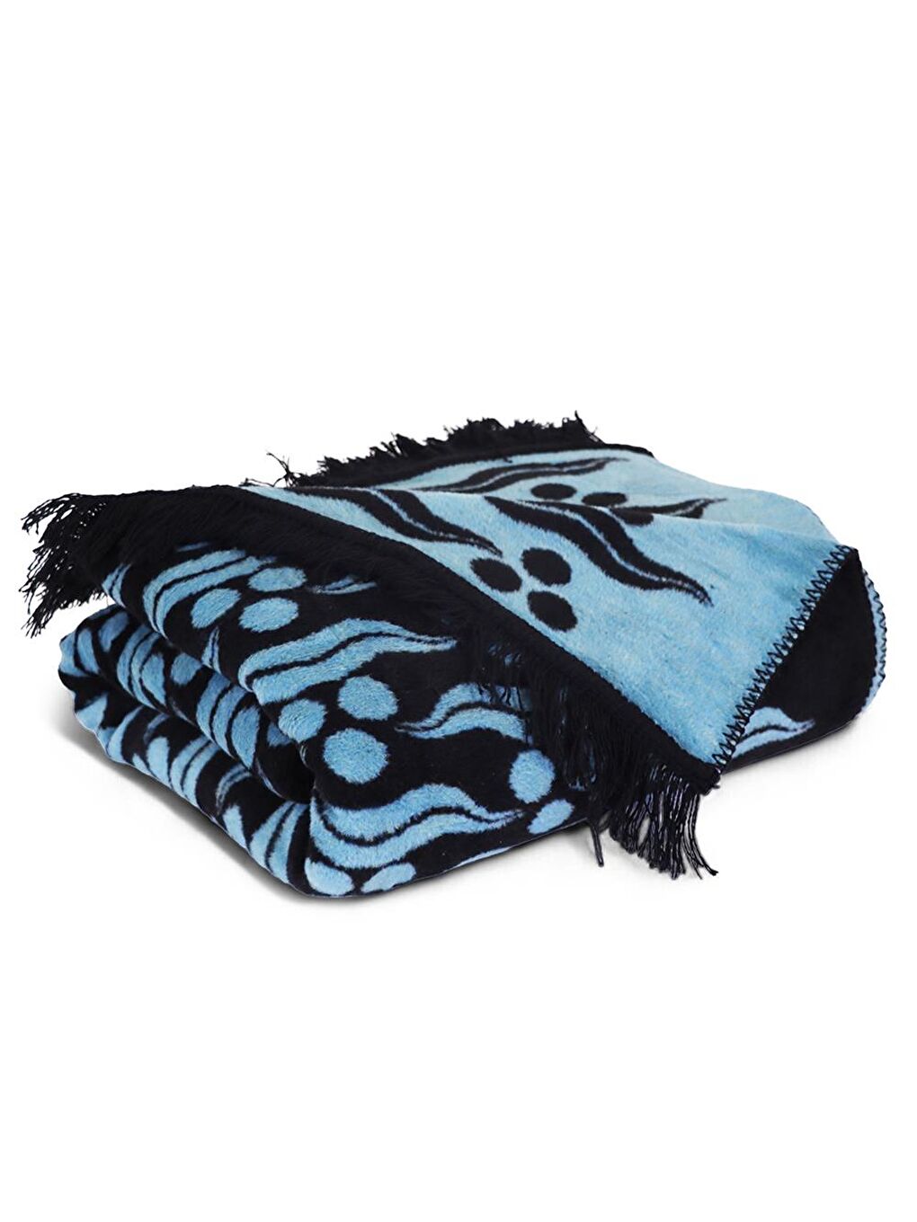 Mavi Osmanlı Tek Kişilik Battaniye 150 x 200 cm-2