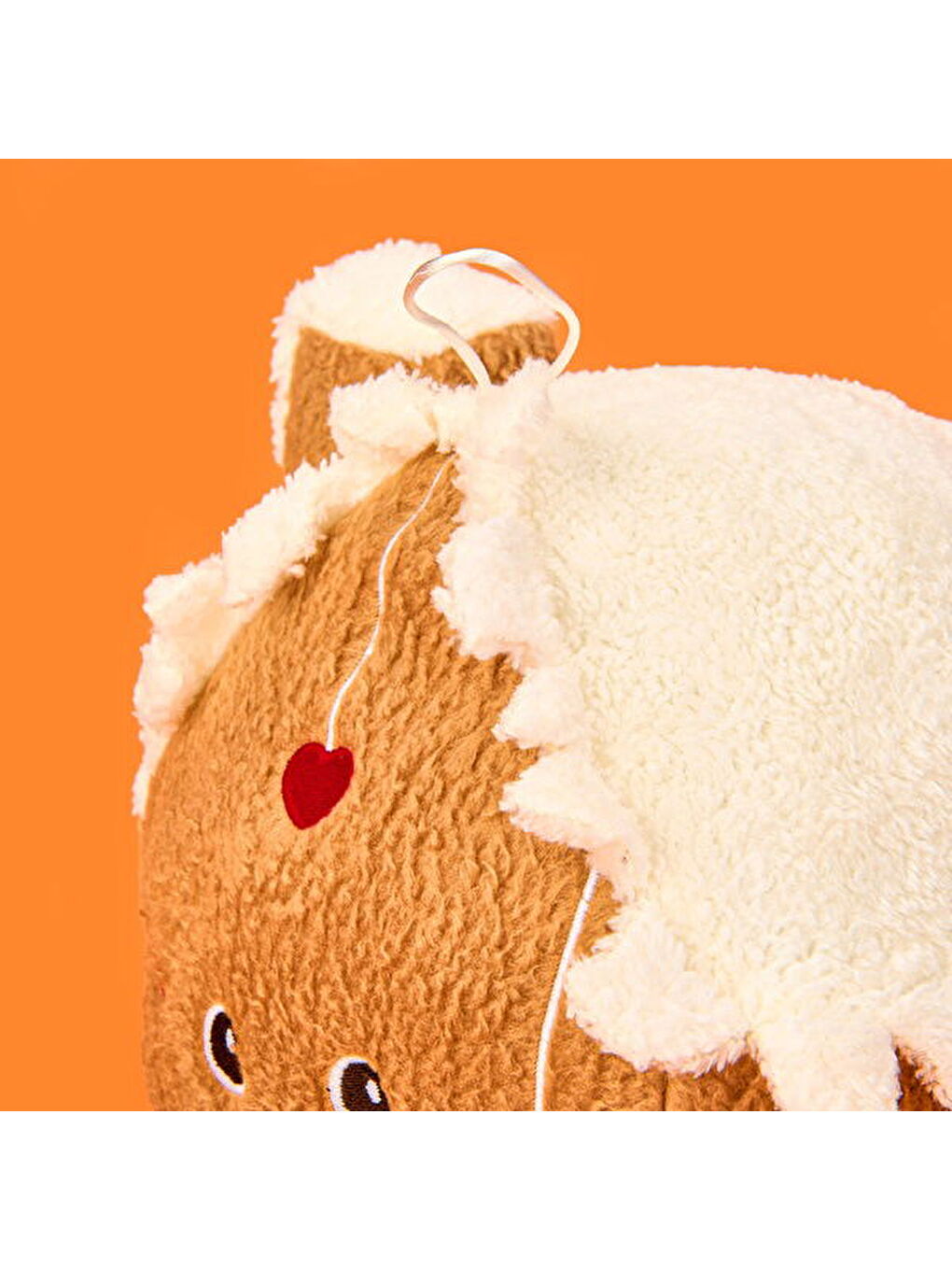 Soft Kalpli Ev Figürlü Yastık - Kahverengi - 19x22 cm-4