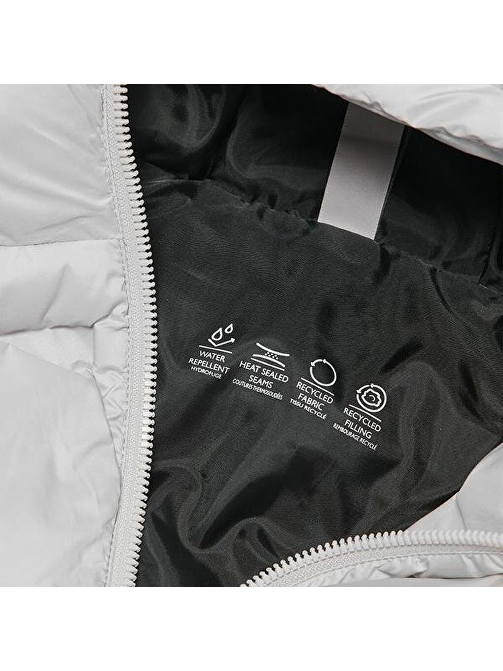 Union Seamless Life Puffer Erkek Gri Kapüşonlu Mont-3