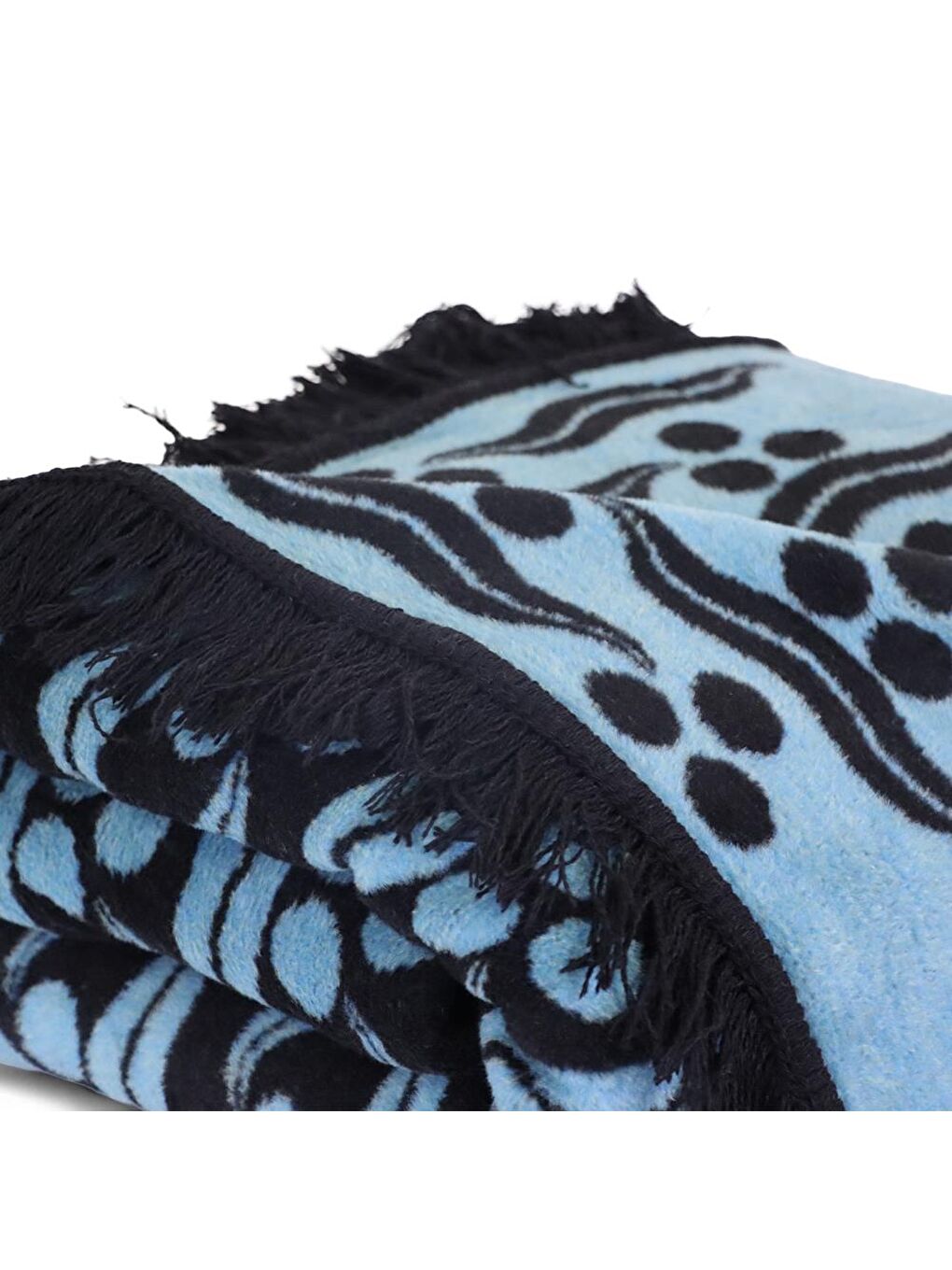 Mavi Osmanlı Tek Kişilik Battaniye 150 x 200 cm-3