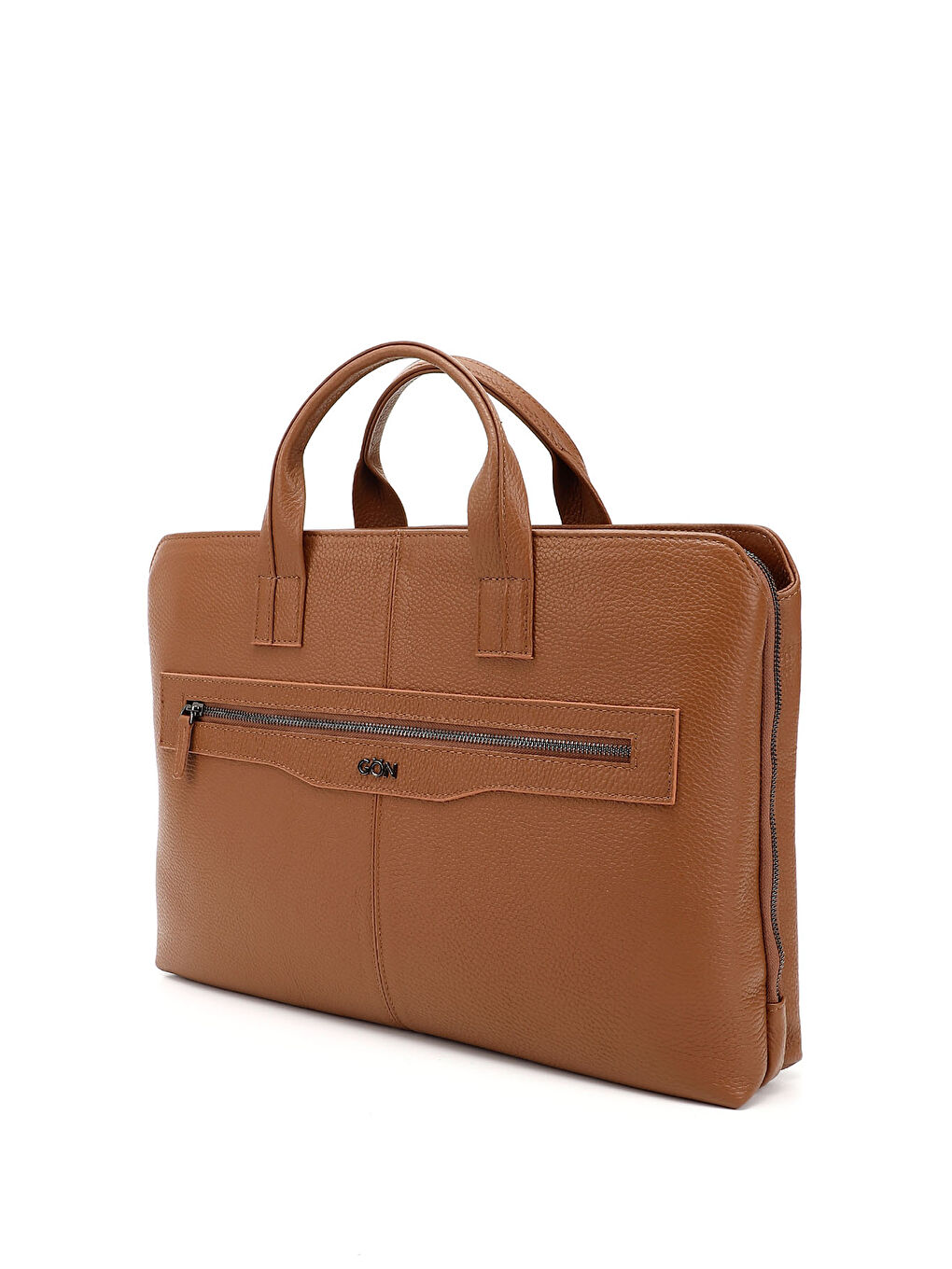 Kahverengi Unisex TABA Hakiki Deri Notebook Ve Evrak Çantası-2