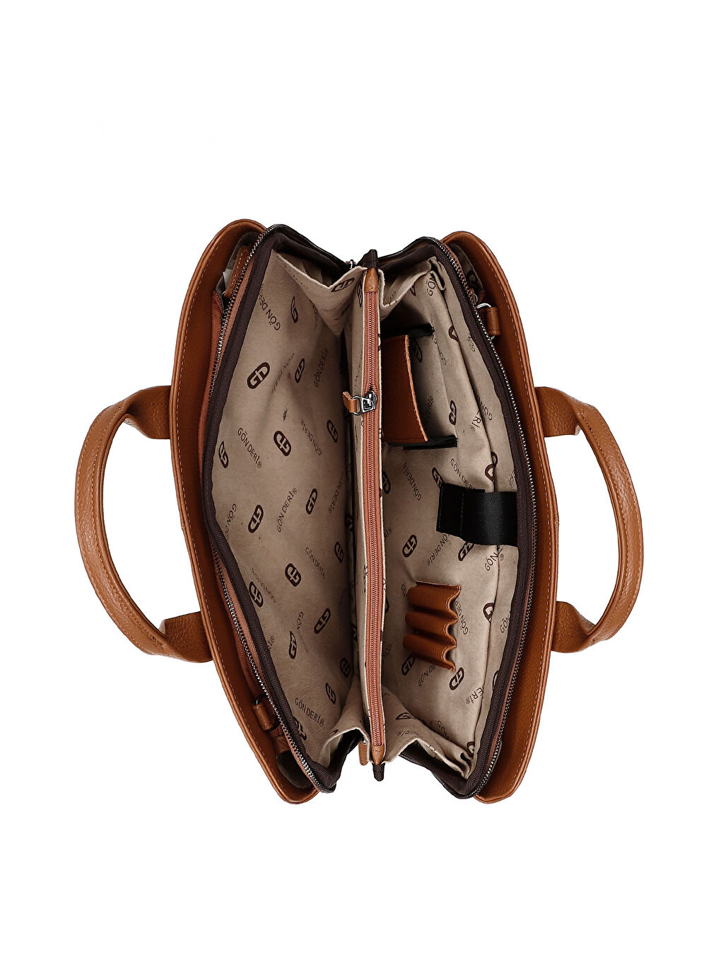 Kahverengi Unisex TABA Hakiki Deri Notebook Ve Evrak Çantası-4