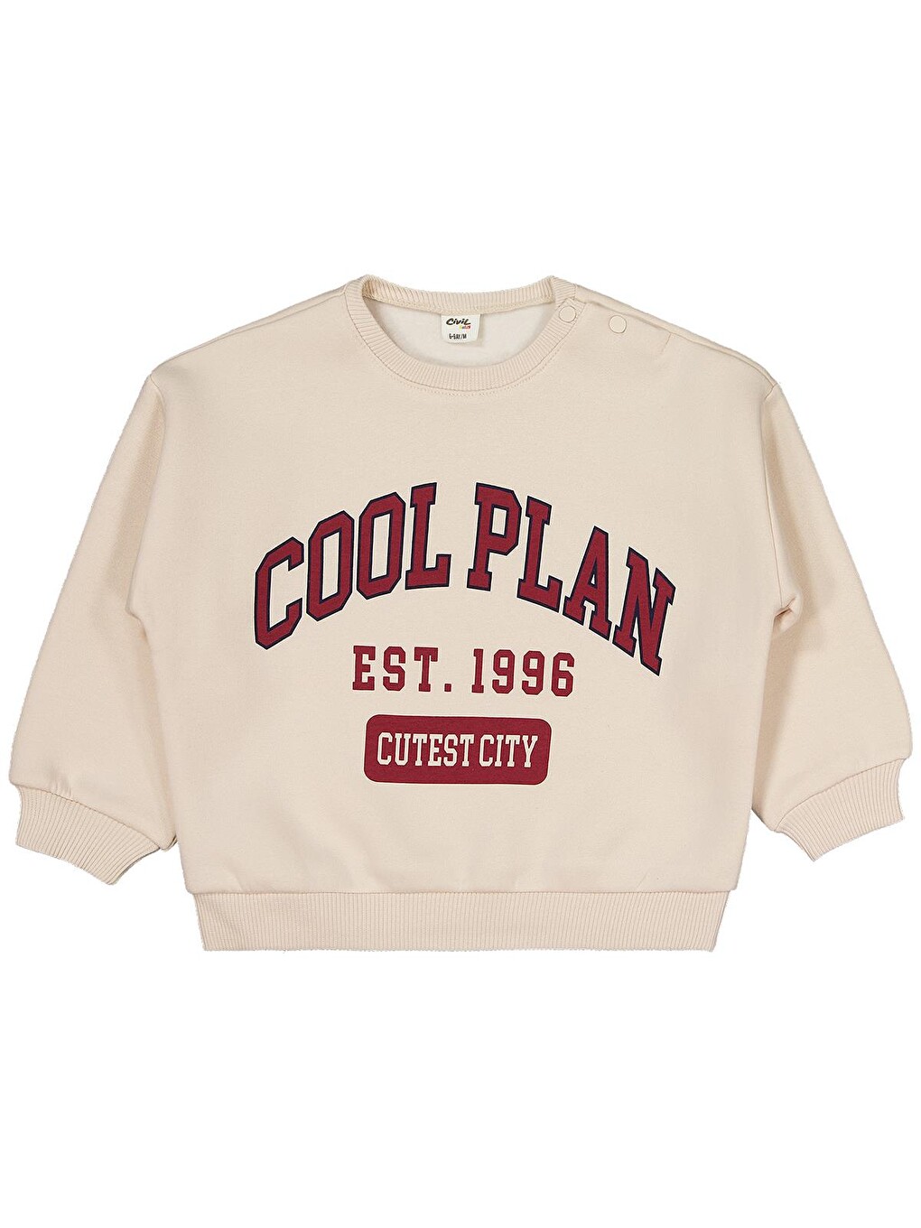 Baby Cool Plan Baskılı 6-18 Ay Takım - Bordo-1