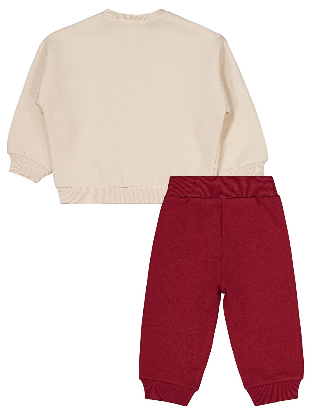 Baby Cool Plan Baskılı 6-18 Ay Takım - Bordo-2