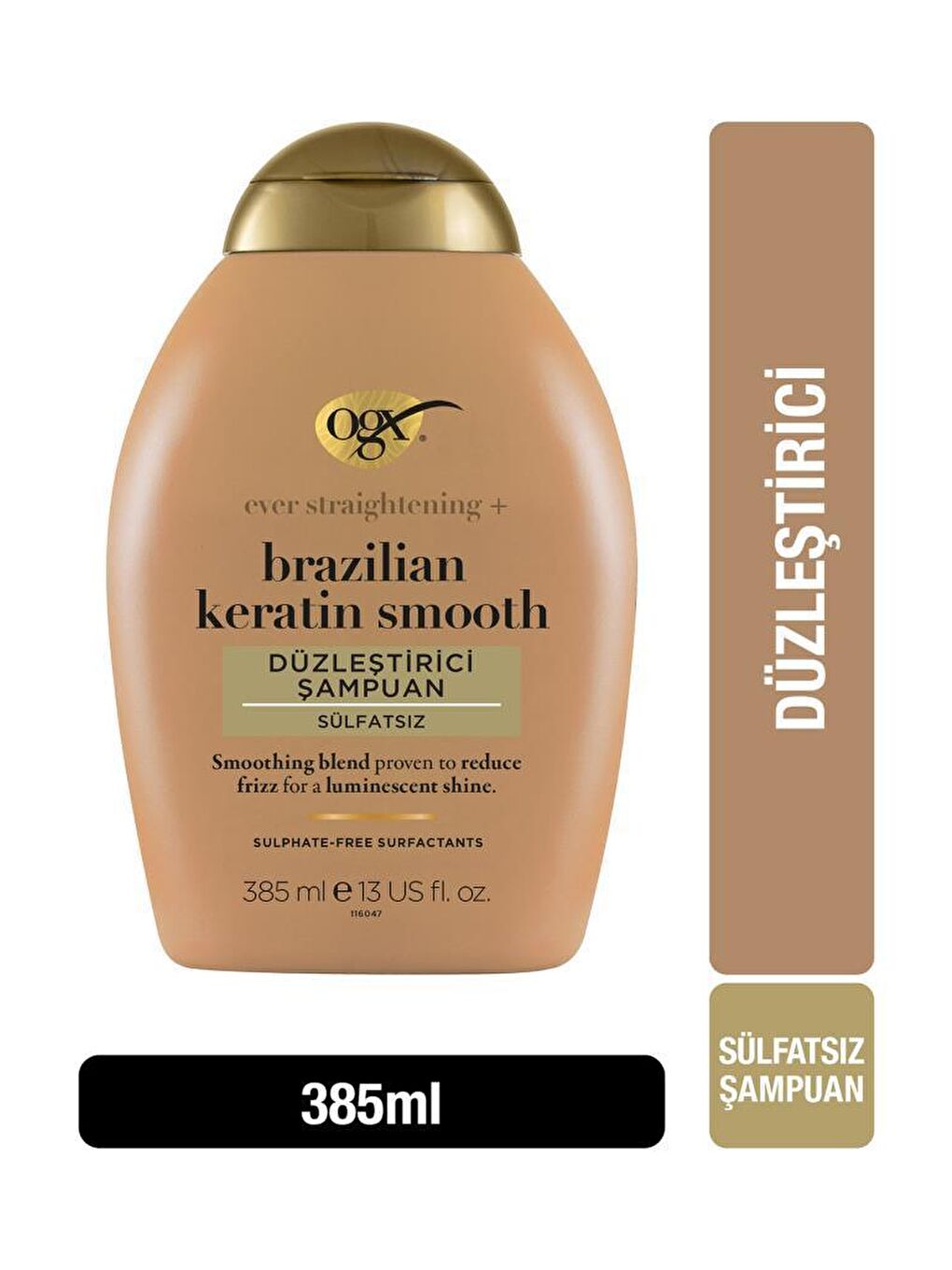 OGX Renksiz Düzleştirici Brazilian Keratin Smooth Sülfatsız Şampuan 385 ml