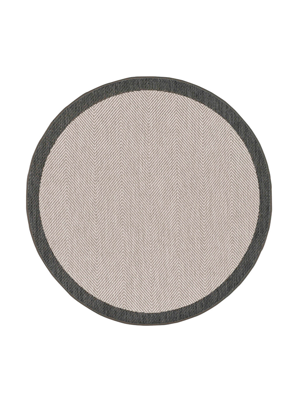 Sisalux 3088 Gri Antrasit Yuvarlak Sisal Dokuma Jüt Kilim Hav Toz Vermez Mutfak Oda Halısı-120x120-4