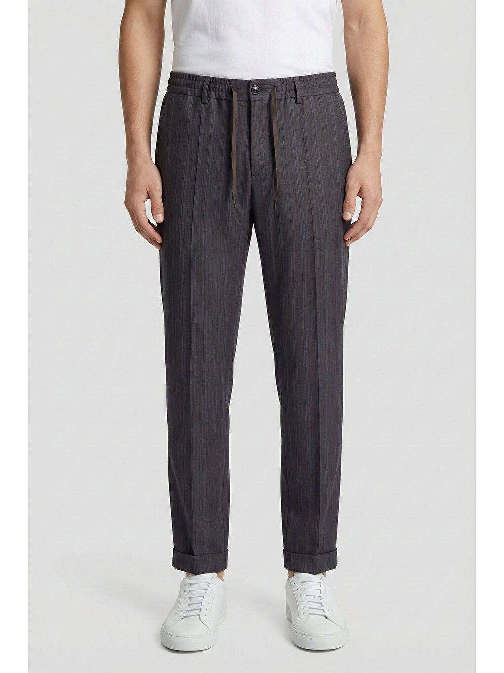 Giotelli Erkek Viskon Karışımlı Klasik Kahverengi Pantolon