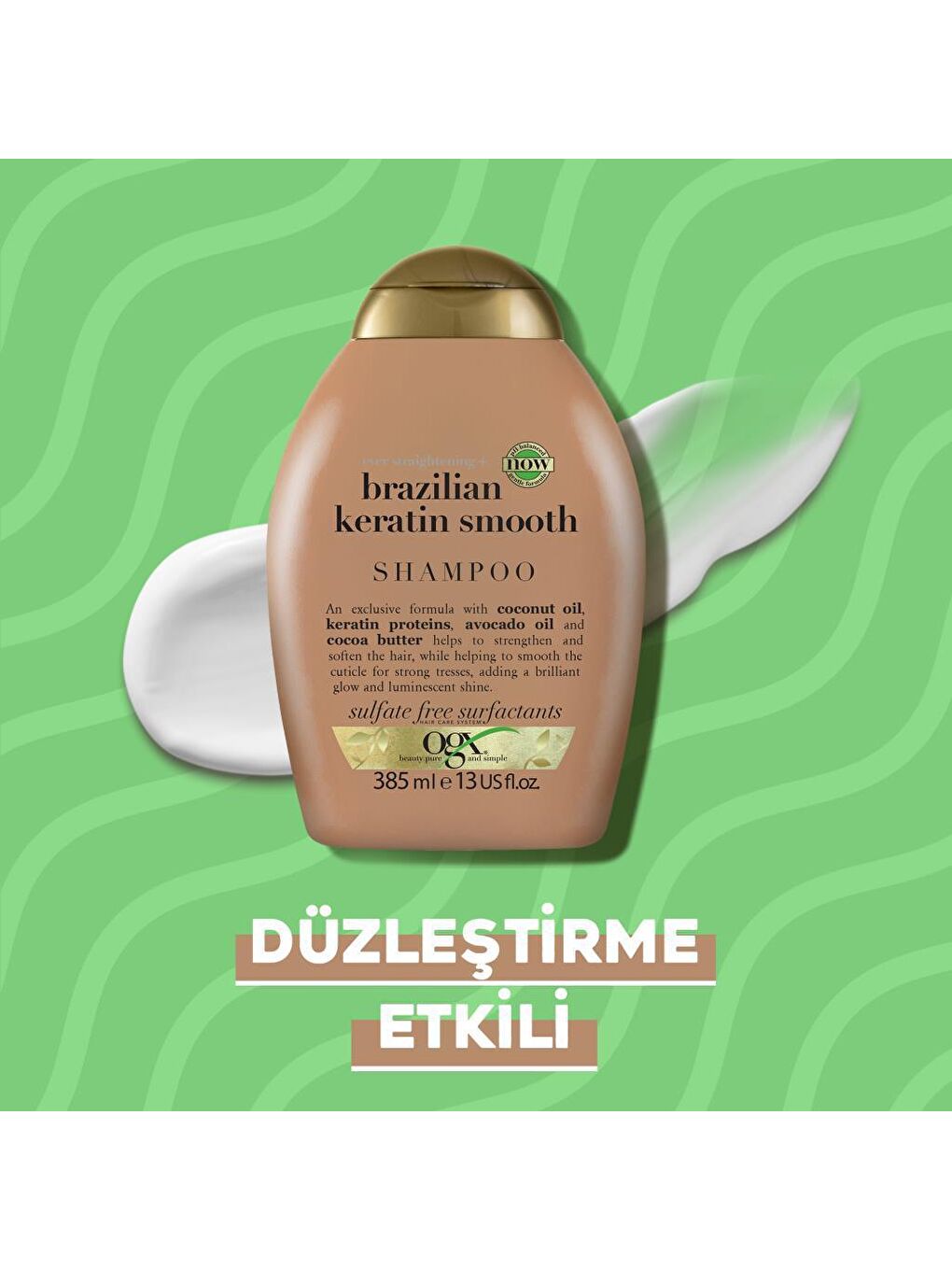 OGX Renksiz Düzleştirici Brazilian Keratin Smooth Sülfatsız Şampuan 385 ml - 3