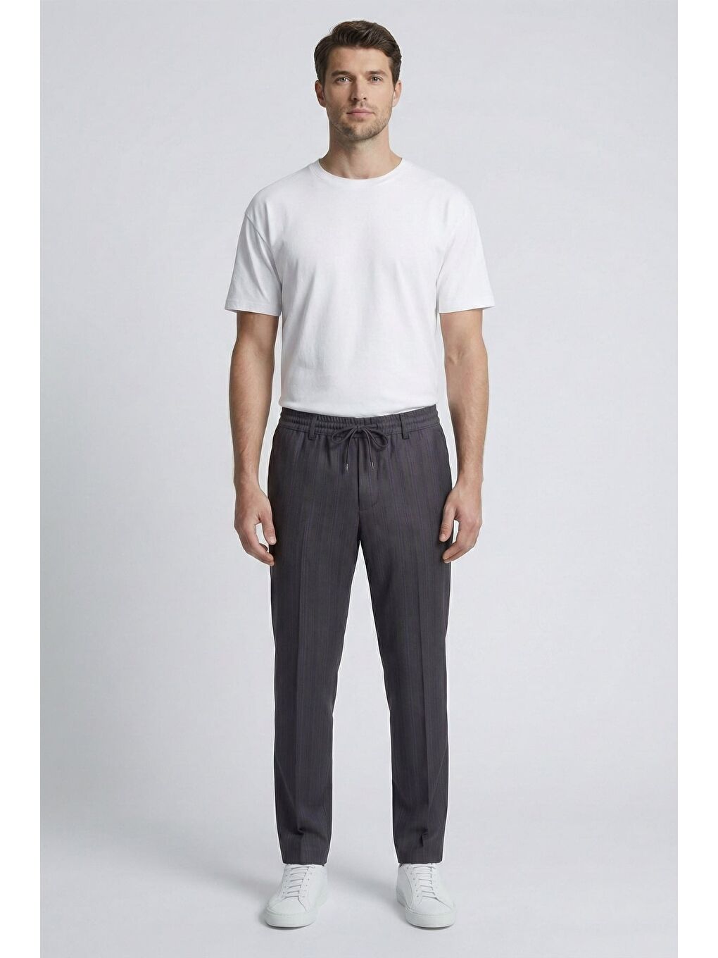 Giotelli Erkek Viskon Karışımlı Klasik Kahverengi Pantolon-1