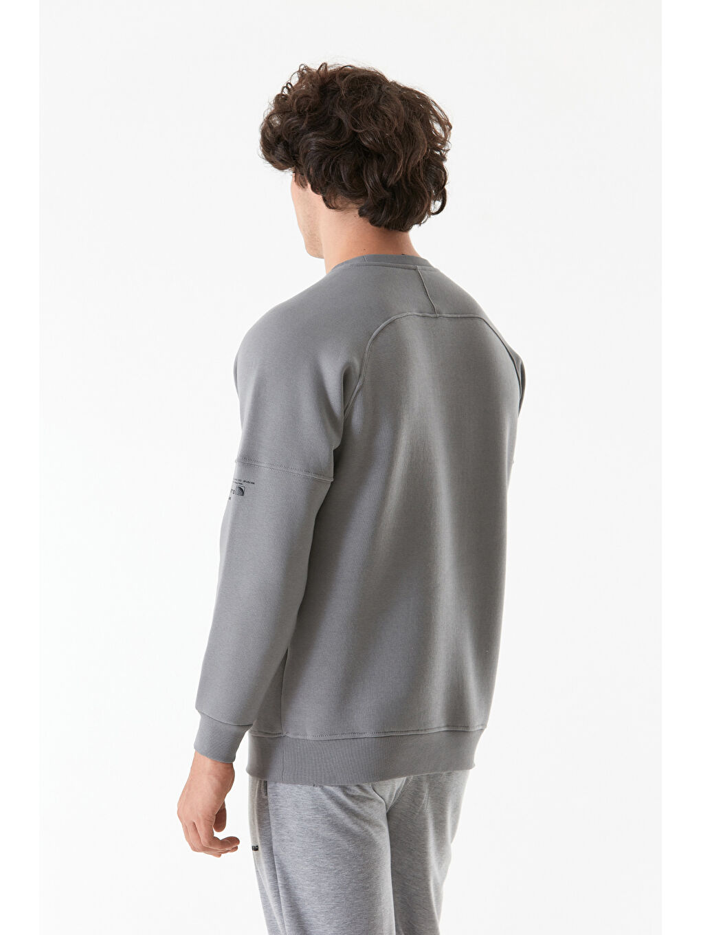 Fullamoda Füme Basic Bisiklet Yaka Sweatshirt - 3