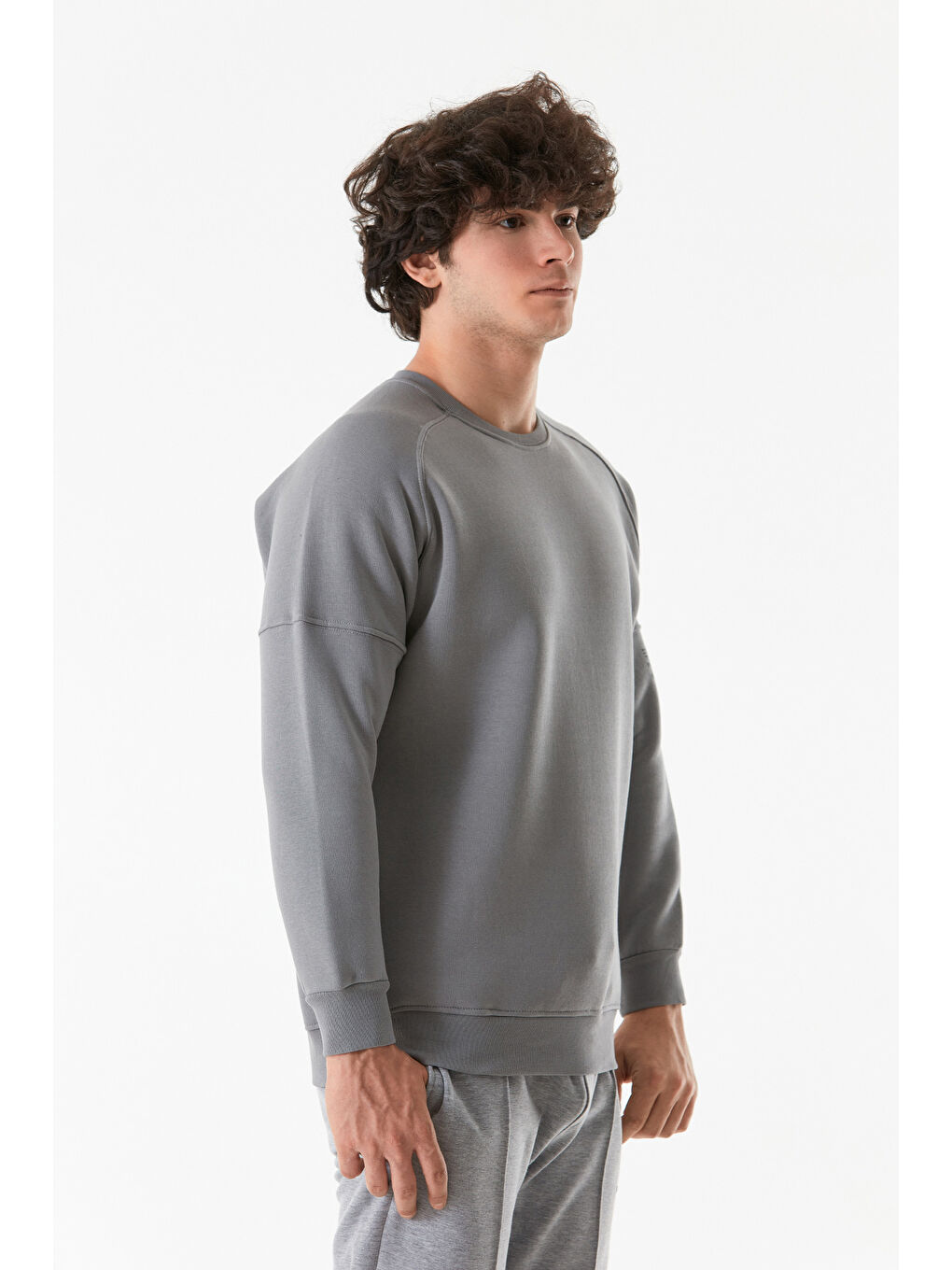 Fullamoda Füme Basic Bisiklet Yaka Sweatshirt - 4