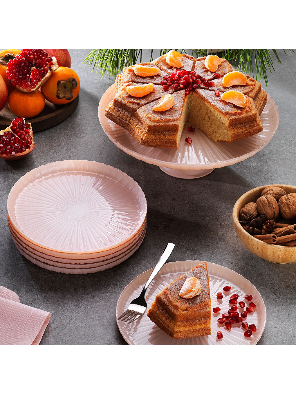 Spark Pasta Seti 7 Parça-Pembe