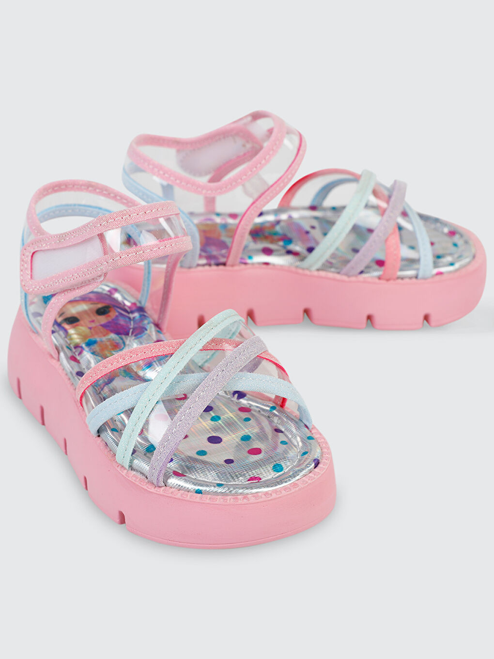 Girls Kız Çocuk Sandalet 26-30 Numara Pembe-1