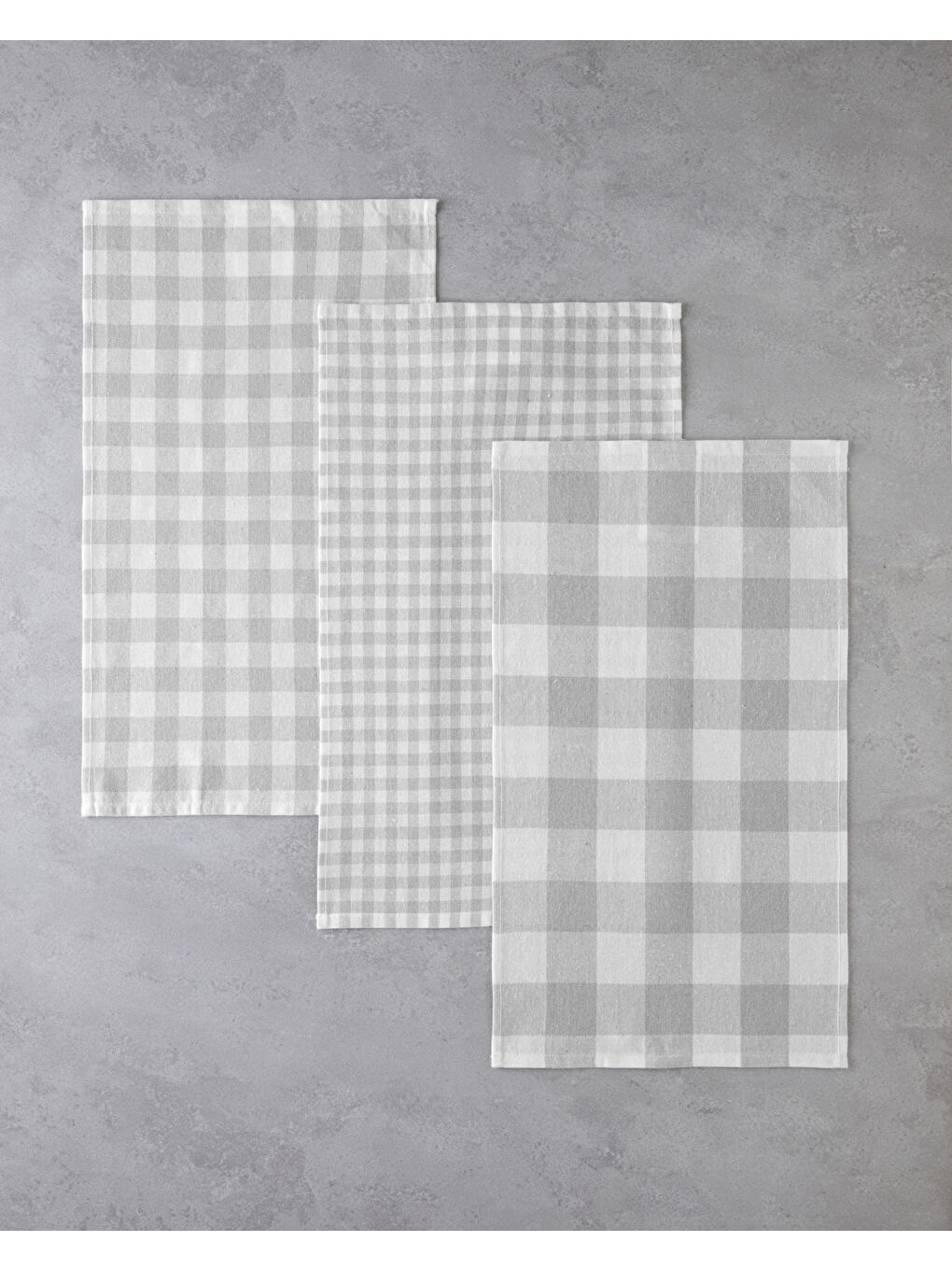 Dyna Pamuk Polyester 3'lü Kurulama Bezi 30x50 cm Gri