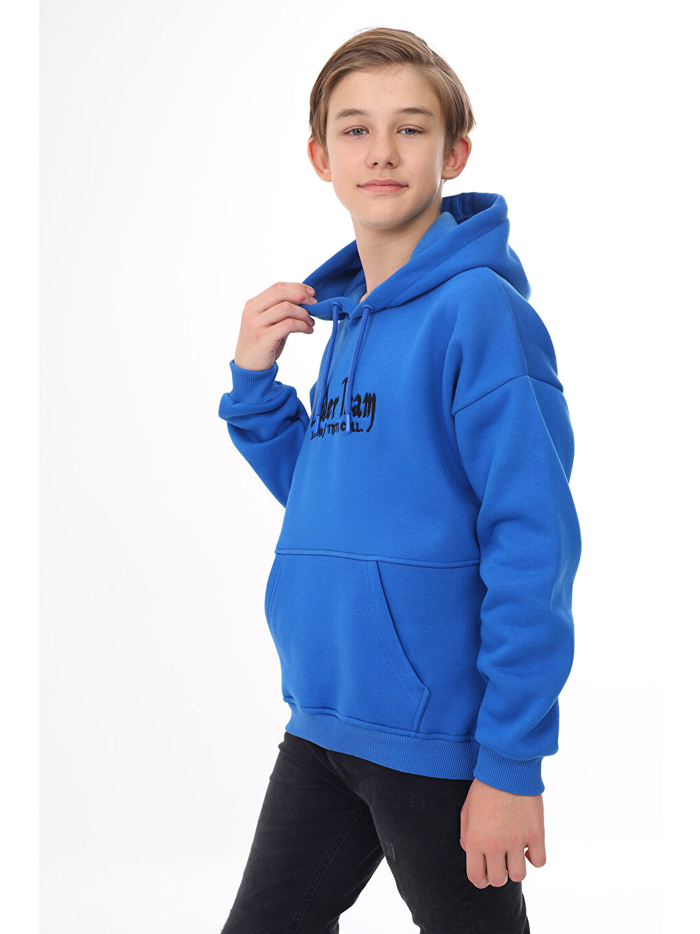 Toontoykids Mavi Erkek Çocuk Nakışlı Sweatshirt - 1