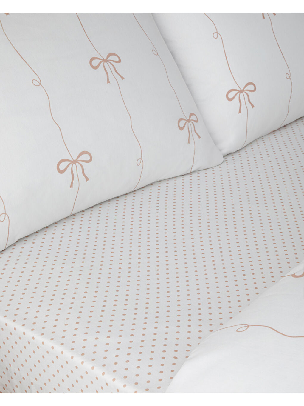 Pembe Pretty Charm Kolay Ütülenir Çarşaflı Çift Kişilik Nevresim Takımı 200x220 cm Pudra-3