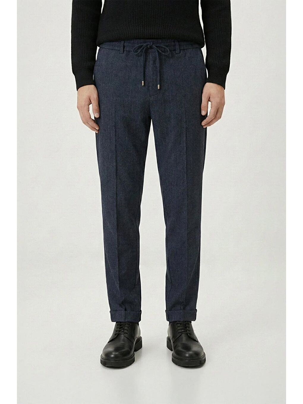 Mavi Giotelli Erkek Comfort Kalıp Açık Lacivert Armürlü Klasik Kumaş Normal Bel Pantolon