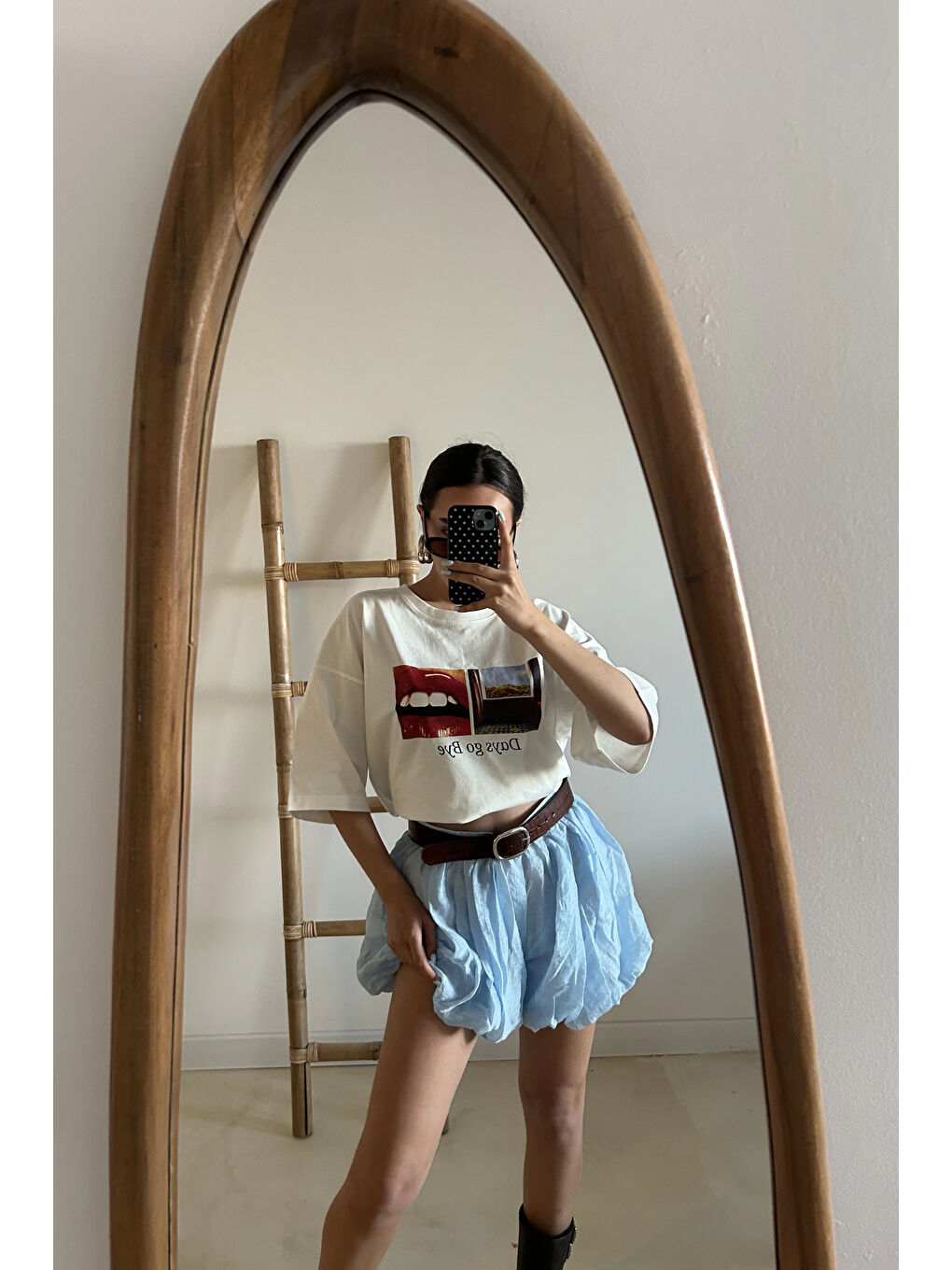 Karışık Kadın Mavi Balon Etek 1017-4139-6