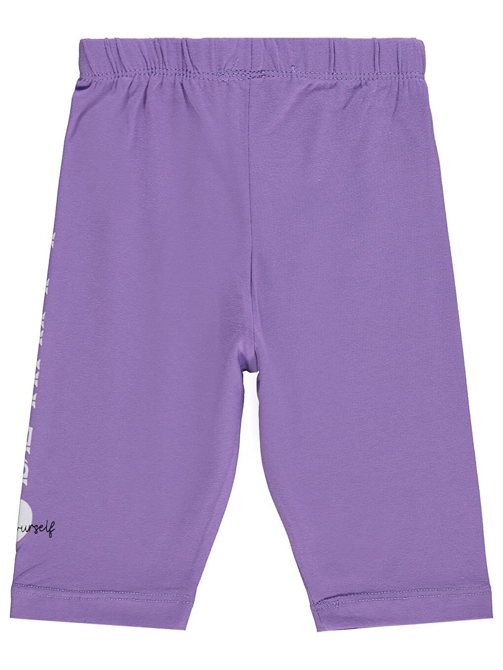 Mor Girls Be Happy Baskılı 2-5 Yaş Tayt - Lila 2-3 Yaş-1