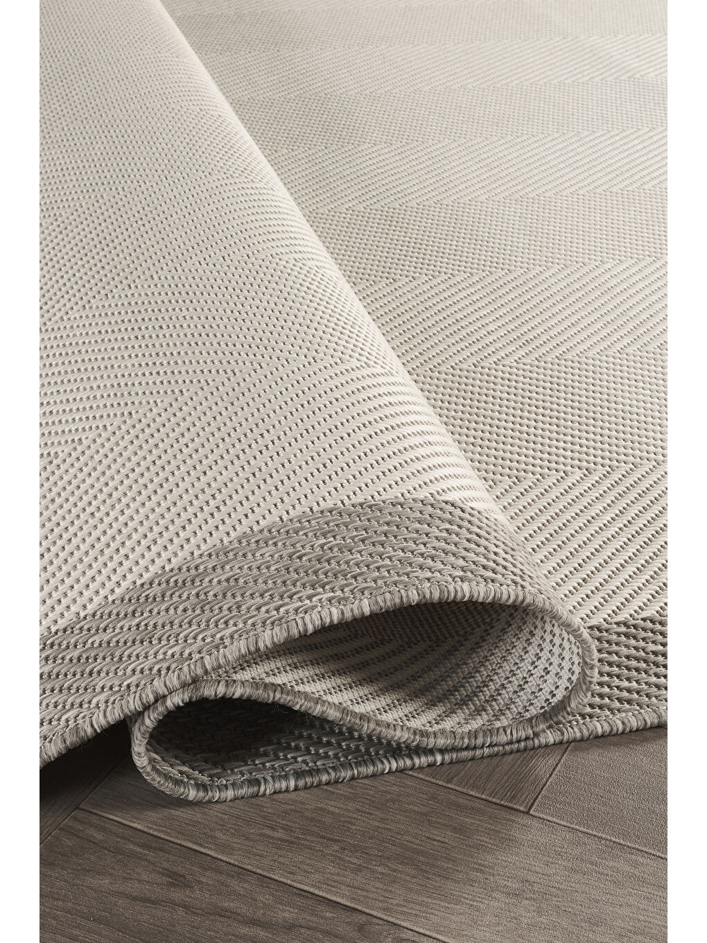 Sisalux 3086 Beyaz Gri Yuvarlak Sisal Dokuma Jüt Kilim Hav Toz Vermez Mutfak Oda Halısı-200x200-2