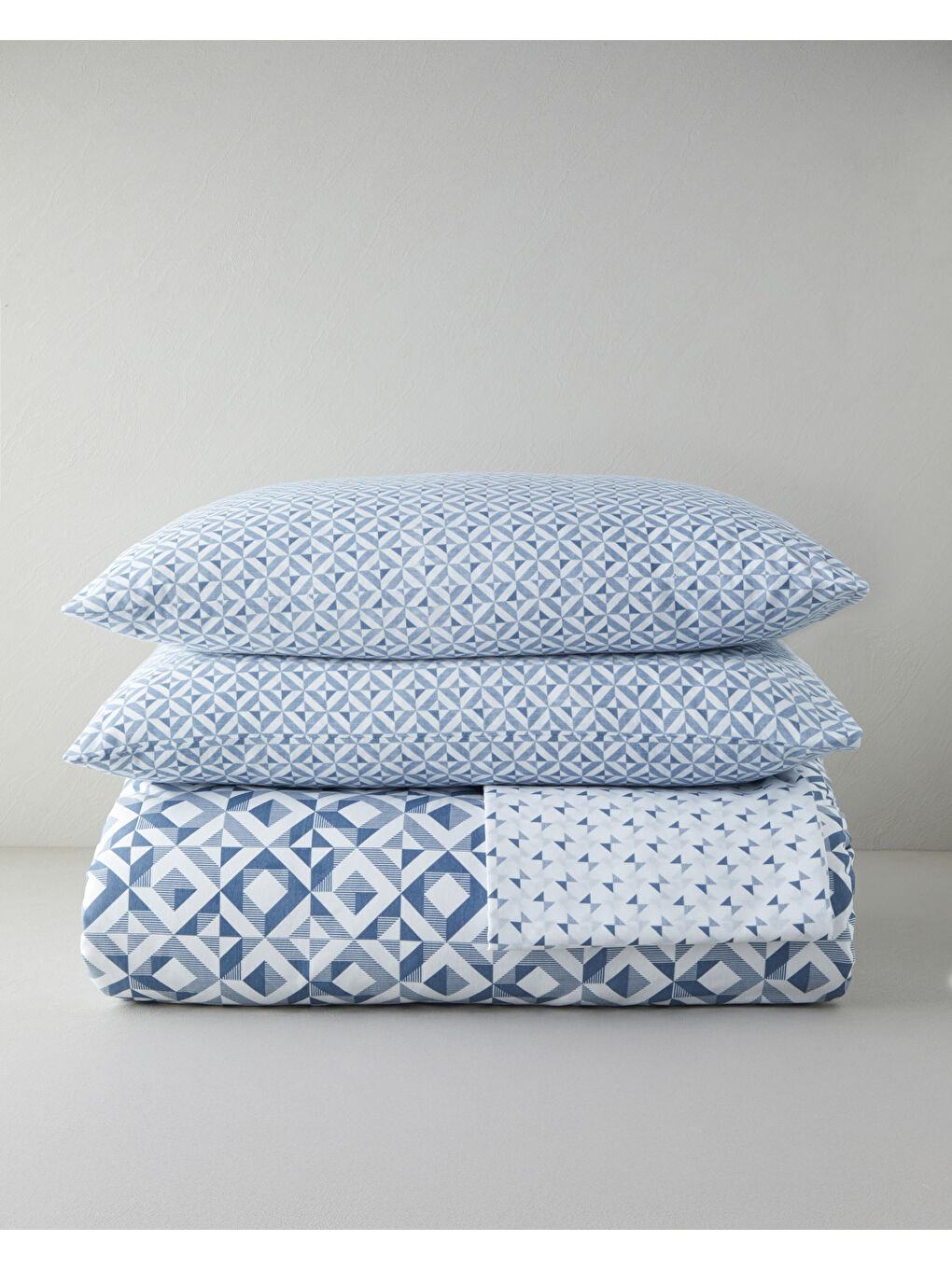 Symetra Kolay Ütülenir Çarşaflı Çift Kişilik Nevresim Takımı 200x220 cm Mavi